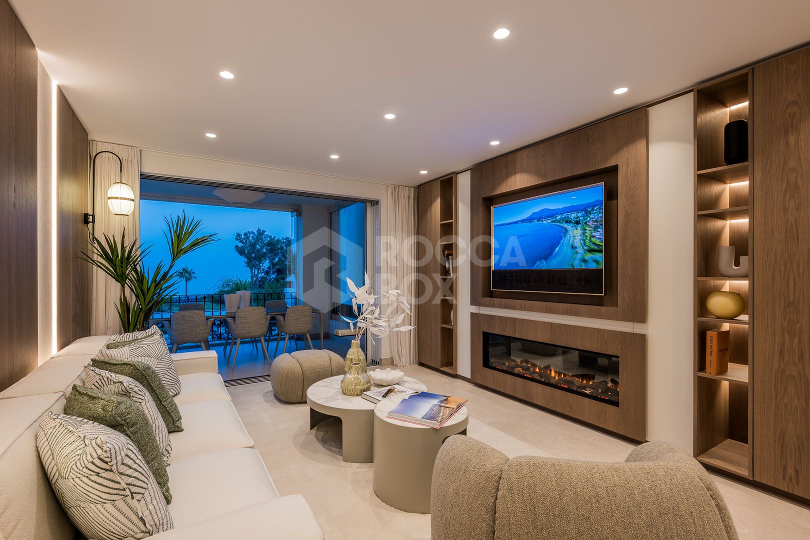 Beautifully renovated, south facing three-bedroom apartment located in the prestigious gated community of Bahia del Velerin, Estepona