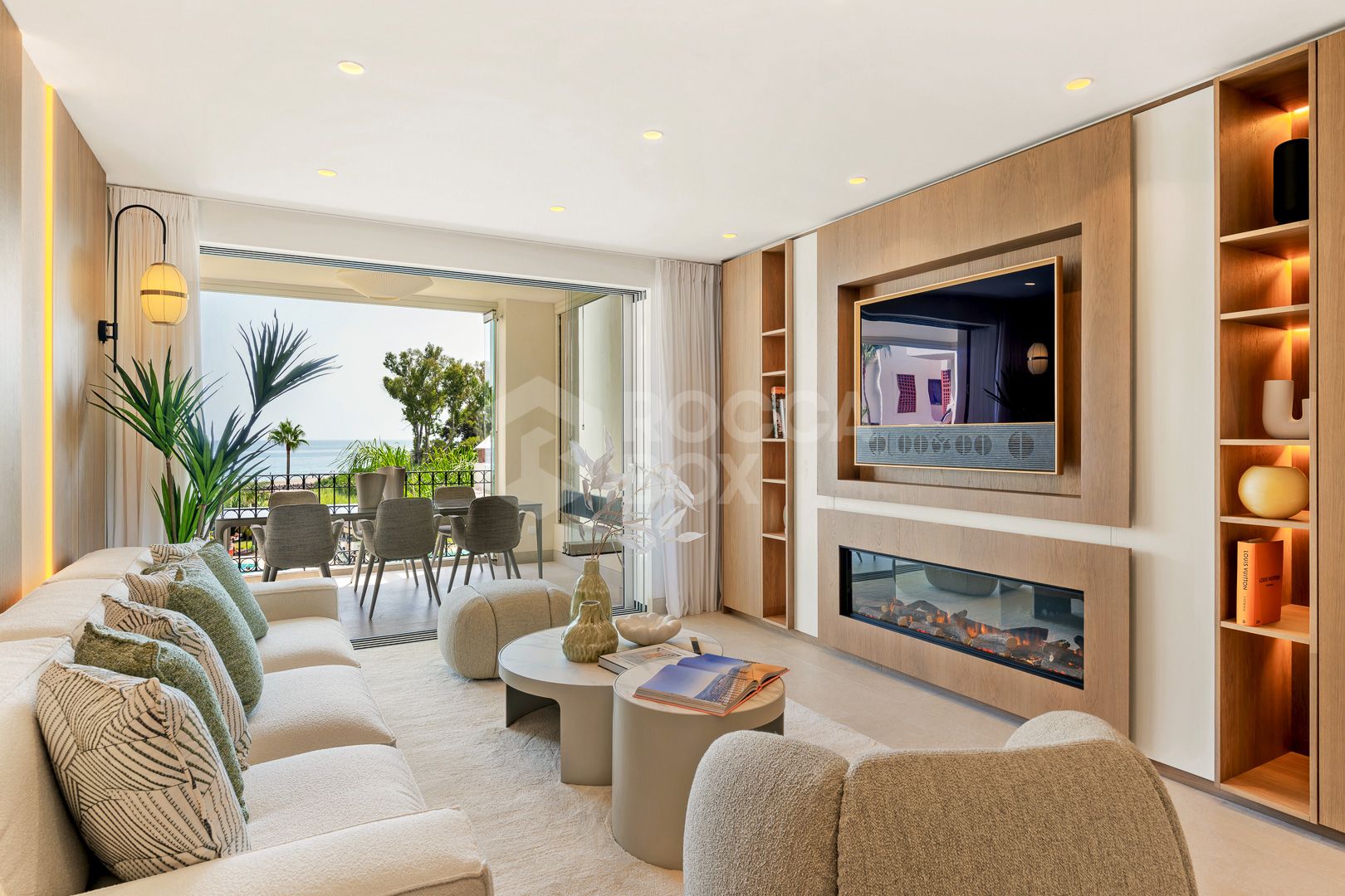 Beautifully renovated, south facing three-bedroom apartment located in the prestigious gated community of Bahia del Velerin, Estepona