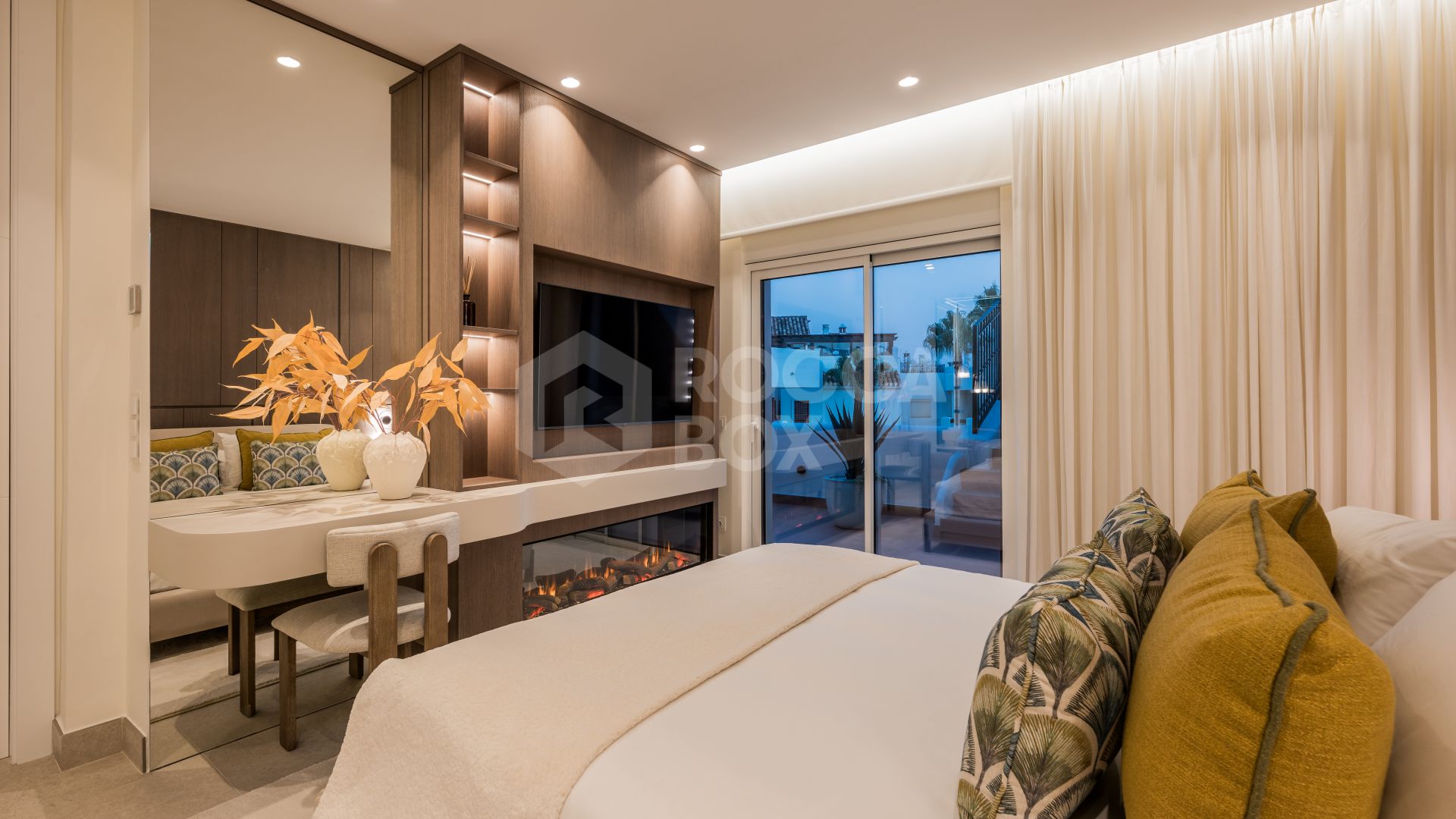 Stunning south-facing three bedroom penthouse located in the exclusive gated community of Bahia Del Velerin, Estepona.