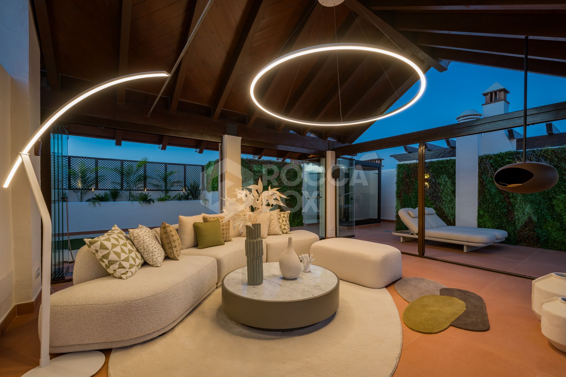 Stunning south-facing three bedroom penthouse located in the exclusive gated community of Bahia Del Velerin, Estepona.