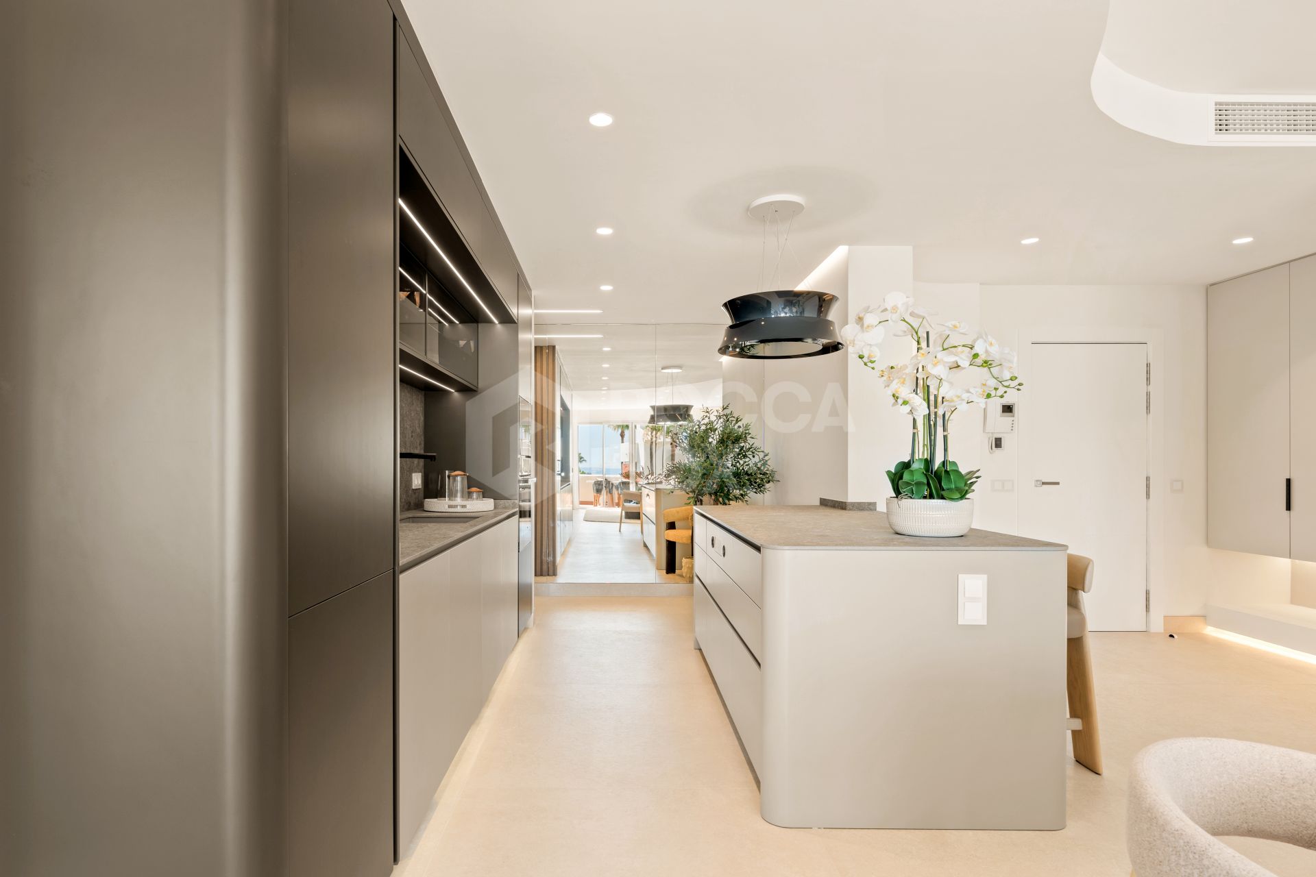 Stunning south-facing three bedroom penthouse located in the exclusive gated community of Bahia Del Velerin, Estepona.