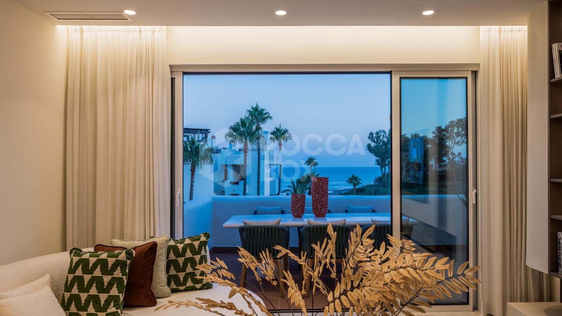 Stunning south-facing three bedroom penthouse located in the exclusive gated community of Bahia Del Velerin, Estepona.