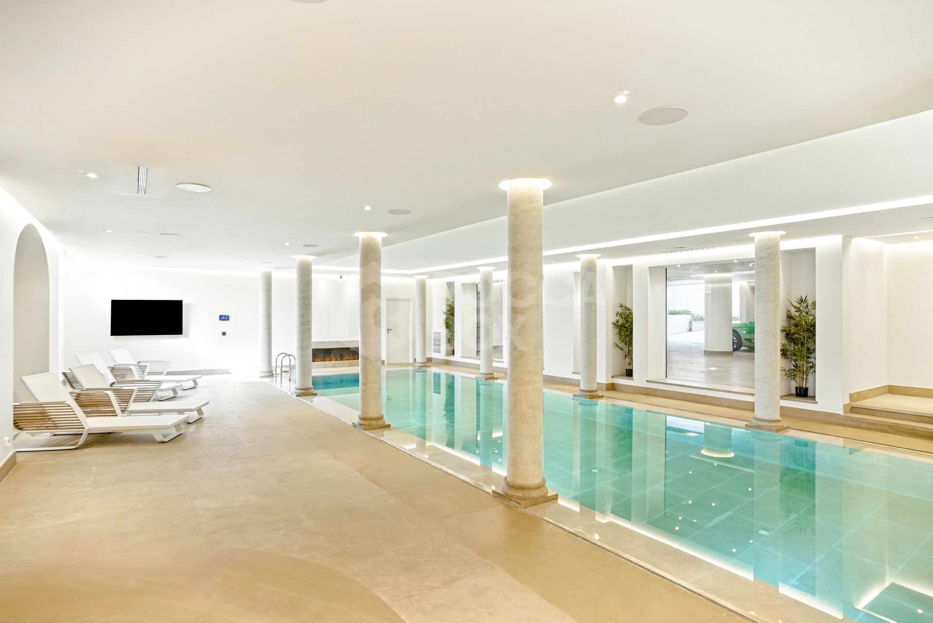 An architecturally unique, south-facing property located in the exclusive gated community of Sierra Blanca on Marbella’s prestigious Golden Mile