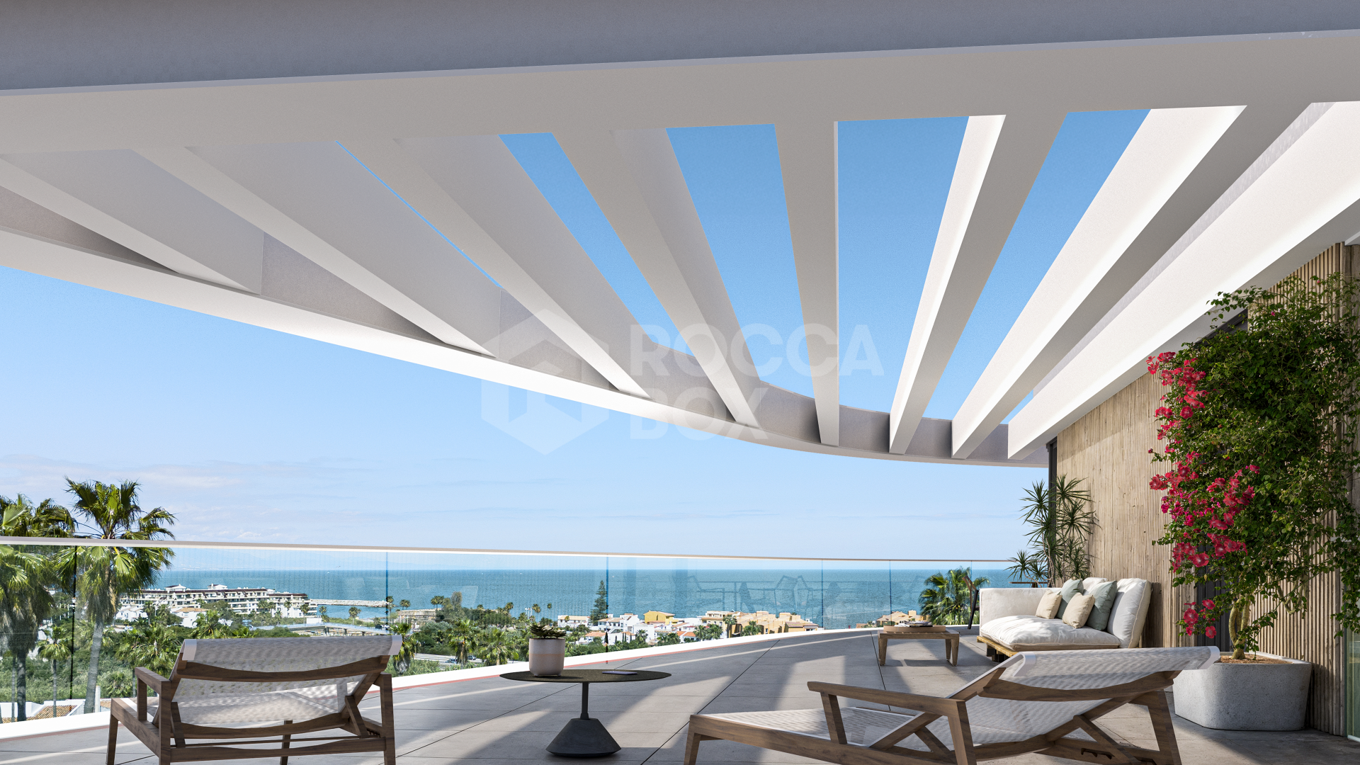 Elegant 2-Bedroom Residence with Panoramic Terraces in Manilva, Costa del Sol