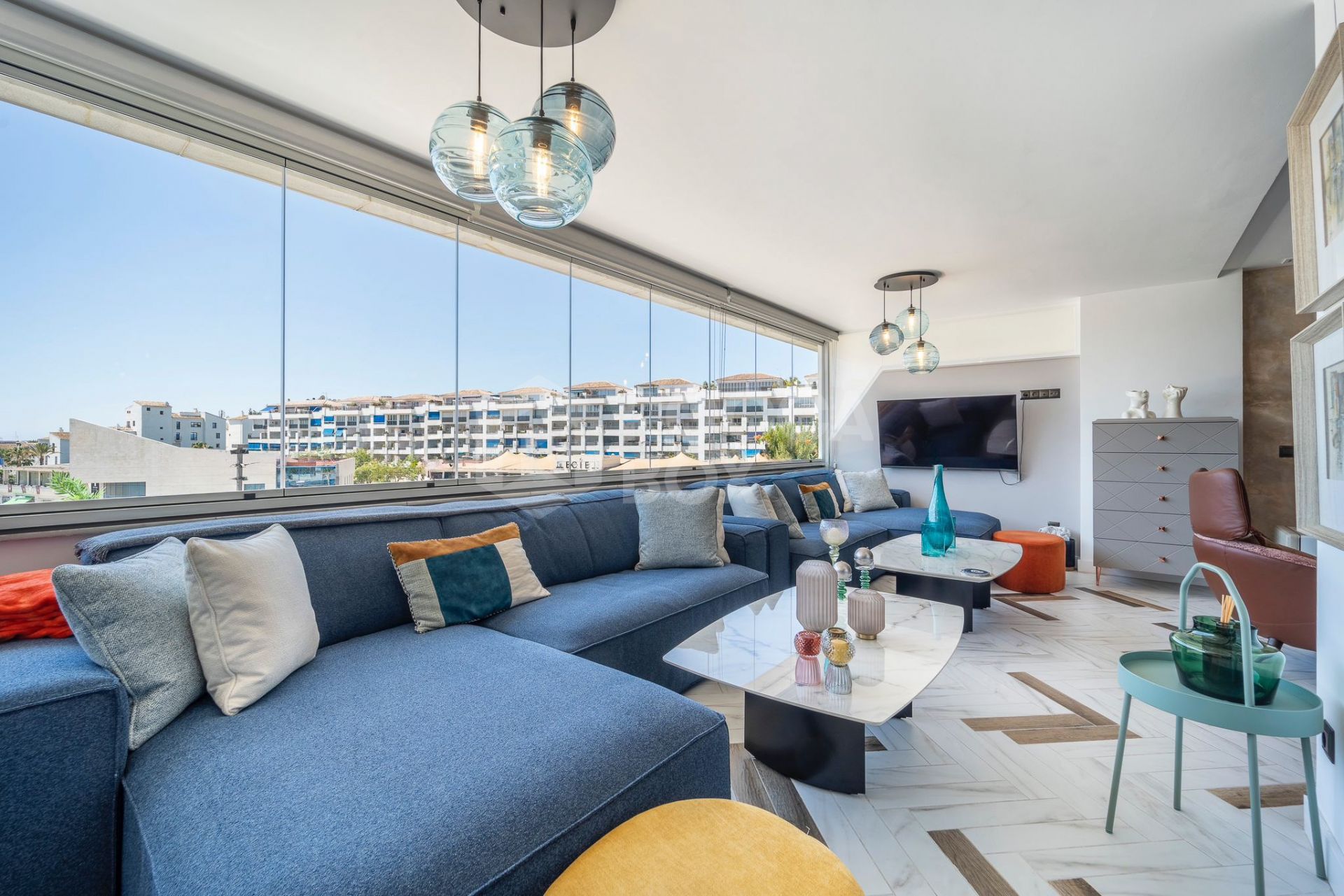 Luxury Two-Bedroom Apartment with Partial Sea Views in Prime Puerto Banus