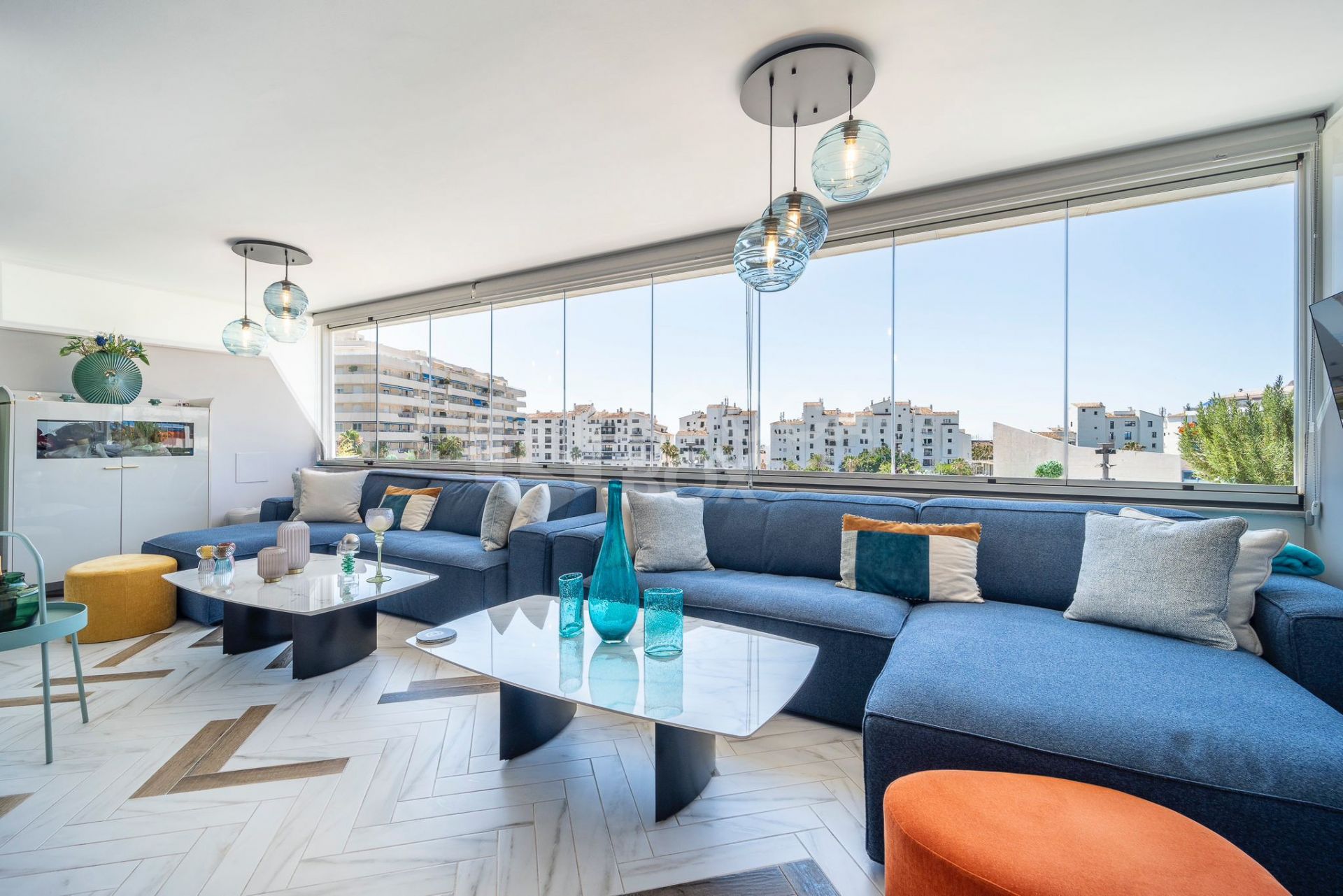 Luxury Two-Bedroom Apartment with Partial Sea Views in Prime Puerto Banus