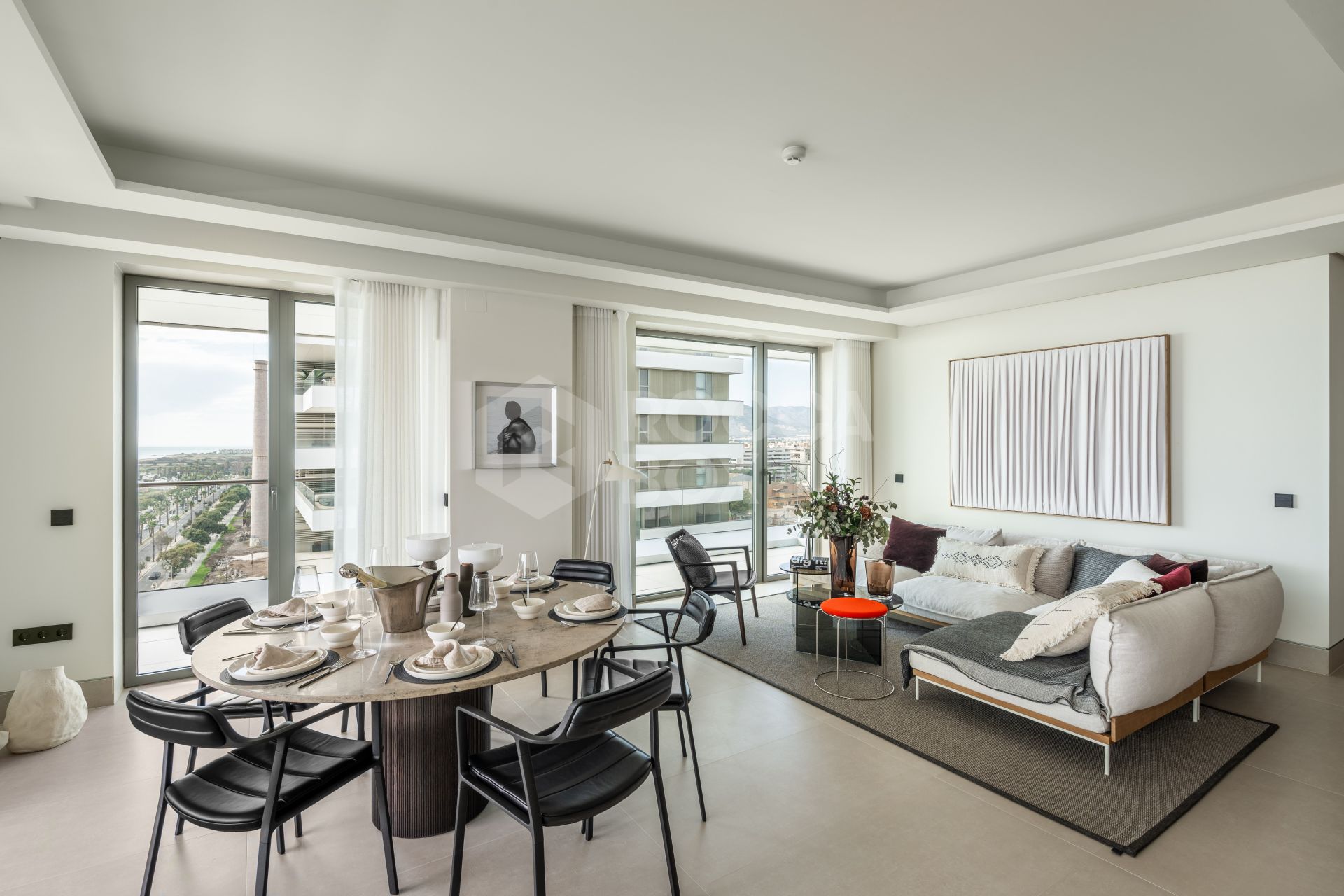 Exclusive Beachfront 4-Bedroom Residence with Breathtaking Sea Views & Amenities at Malaga Towers
