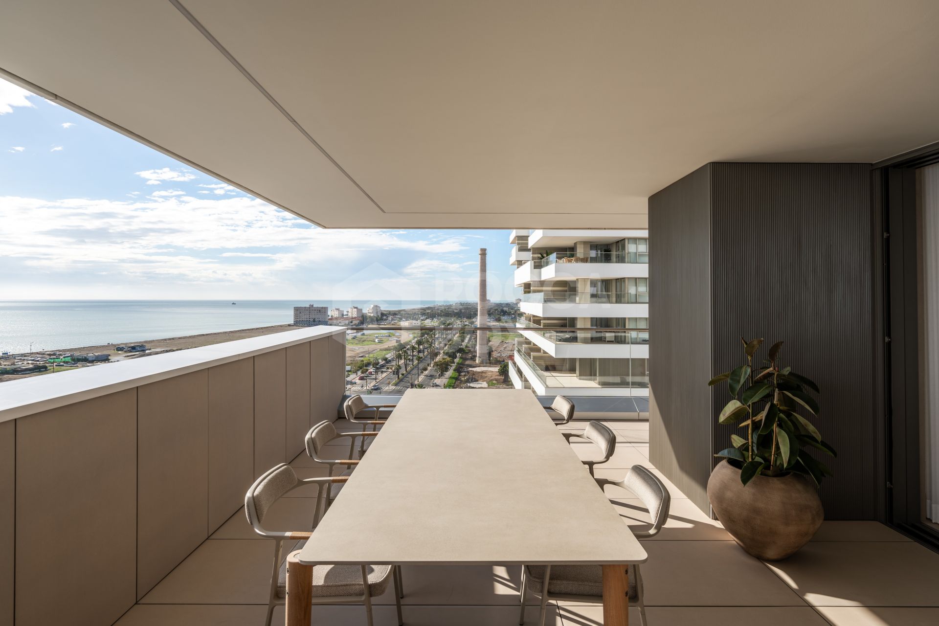 Exclusive Beachfront 4-Bedroom Residence with Breathtaking Sea Views & Amenities at Malaga Towers