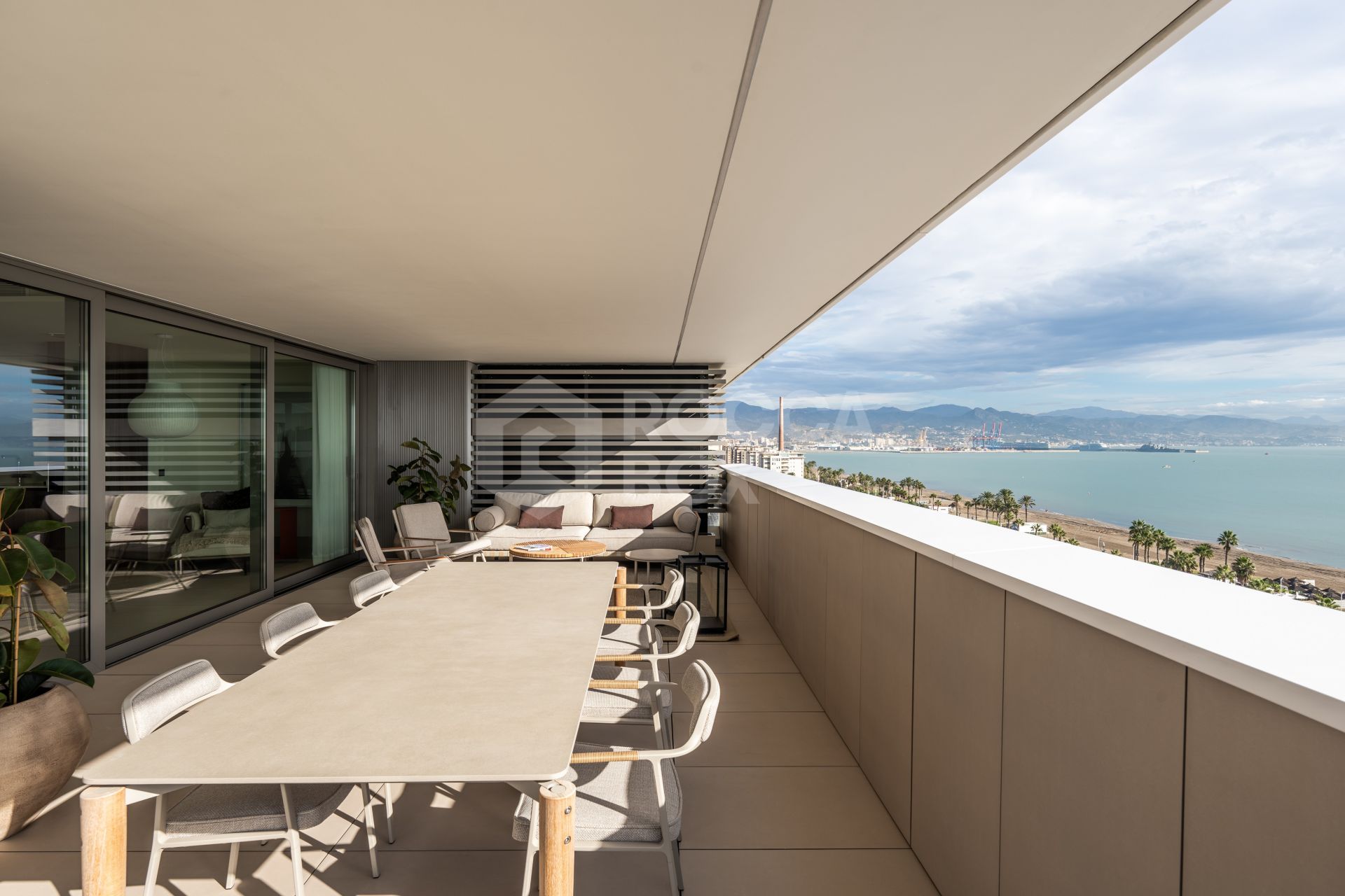 Exclusive Beachfront 4-Bedroom Residence with Breathtaking Sea Views & Amenities at Malaga Towers