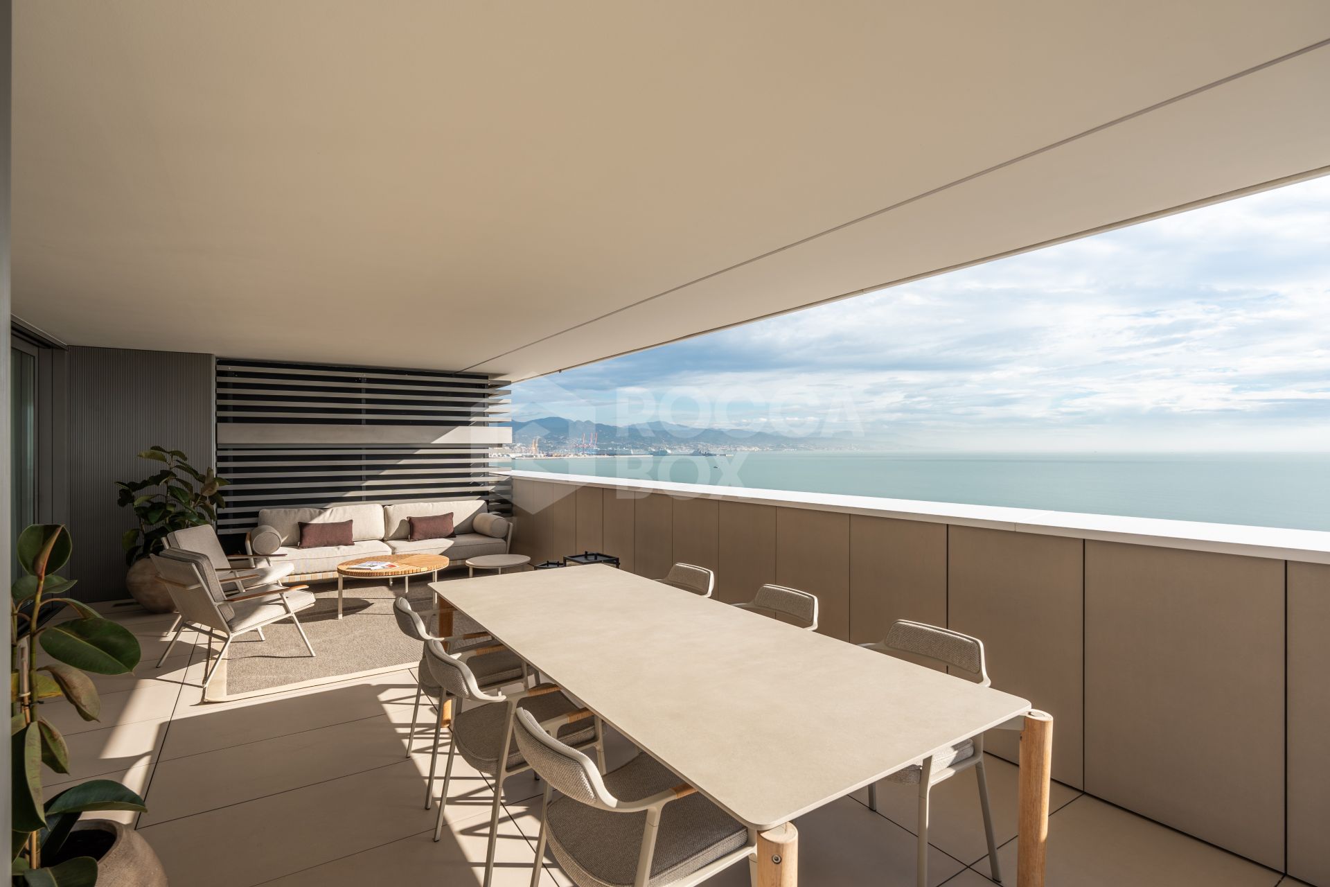 Exclusive Beachfront 4-Bedroom Residence with Breathtaking Sea Views & Amenities at Malaga Towers