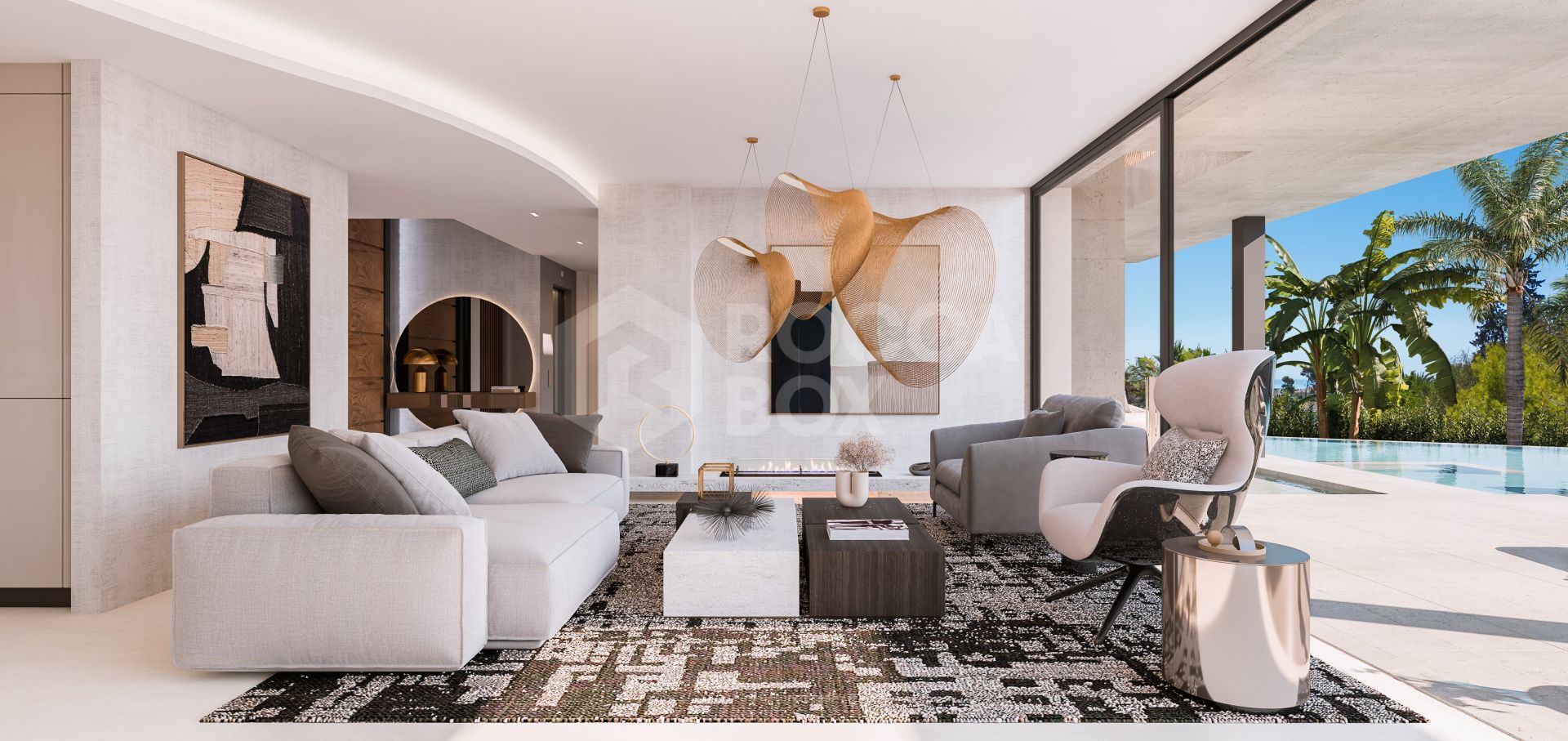 Architectural Elegance on the Golden Mile : Contemporary 5-Bedroom Villa with Sea Views & Timeless Luxury