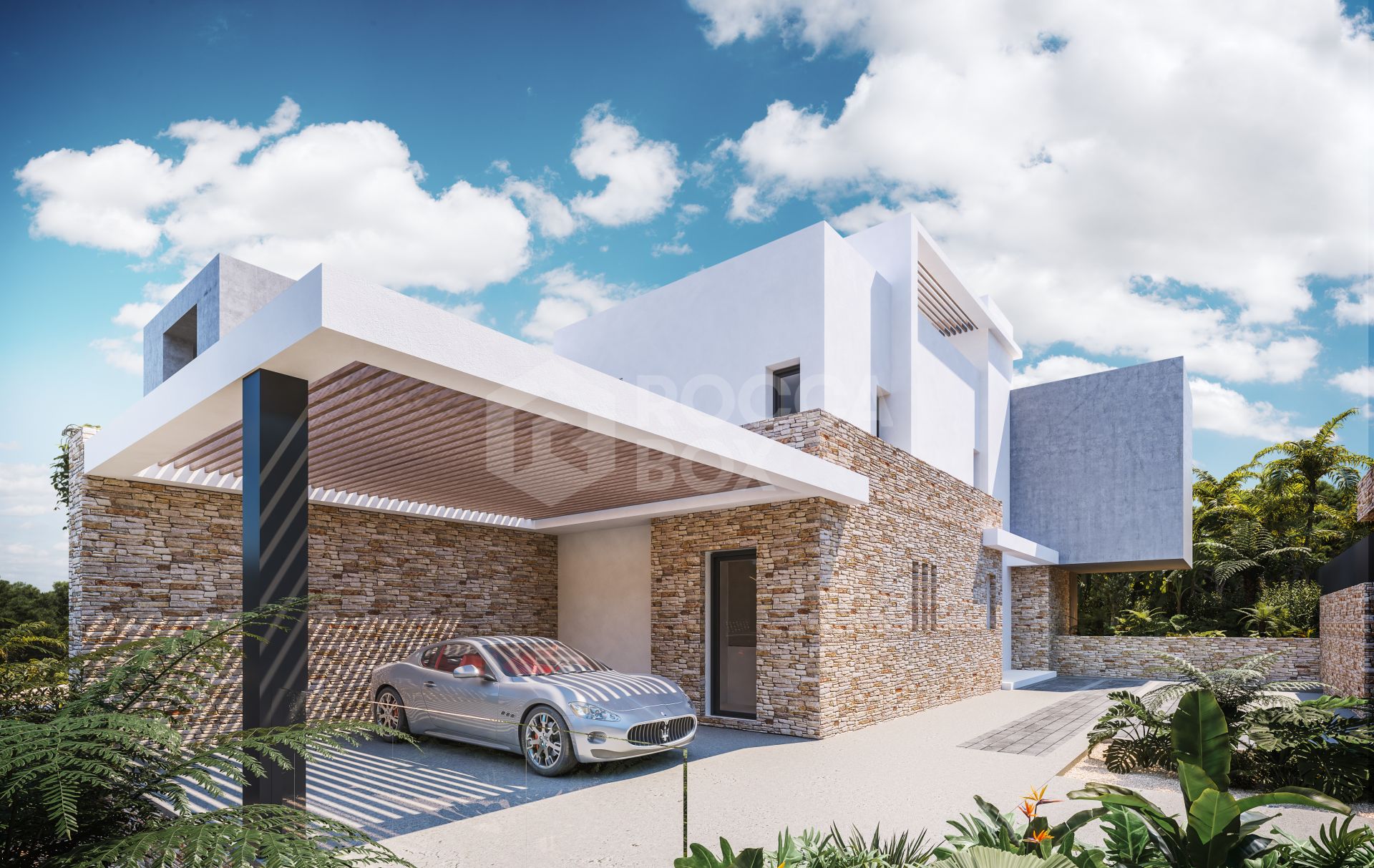 Architectural Elegance on the Golden Mile : Contemporary 5-Bedroom Villa with Sea Views & Timeless Luxury