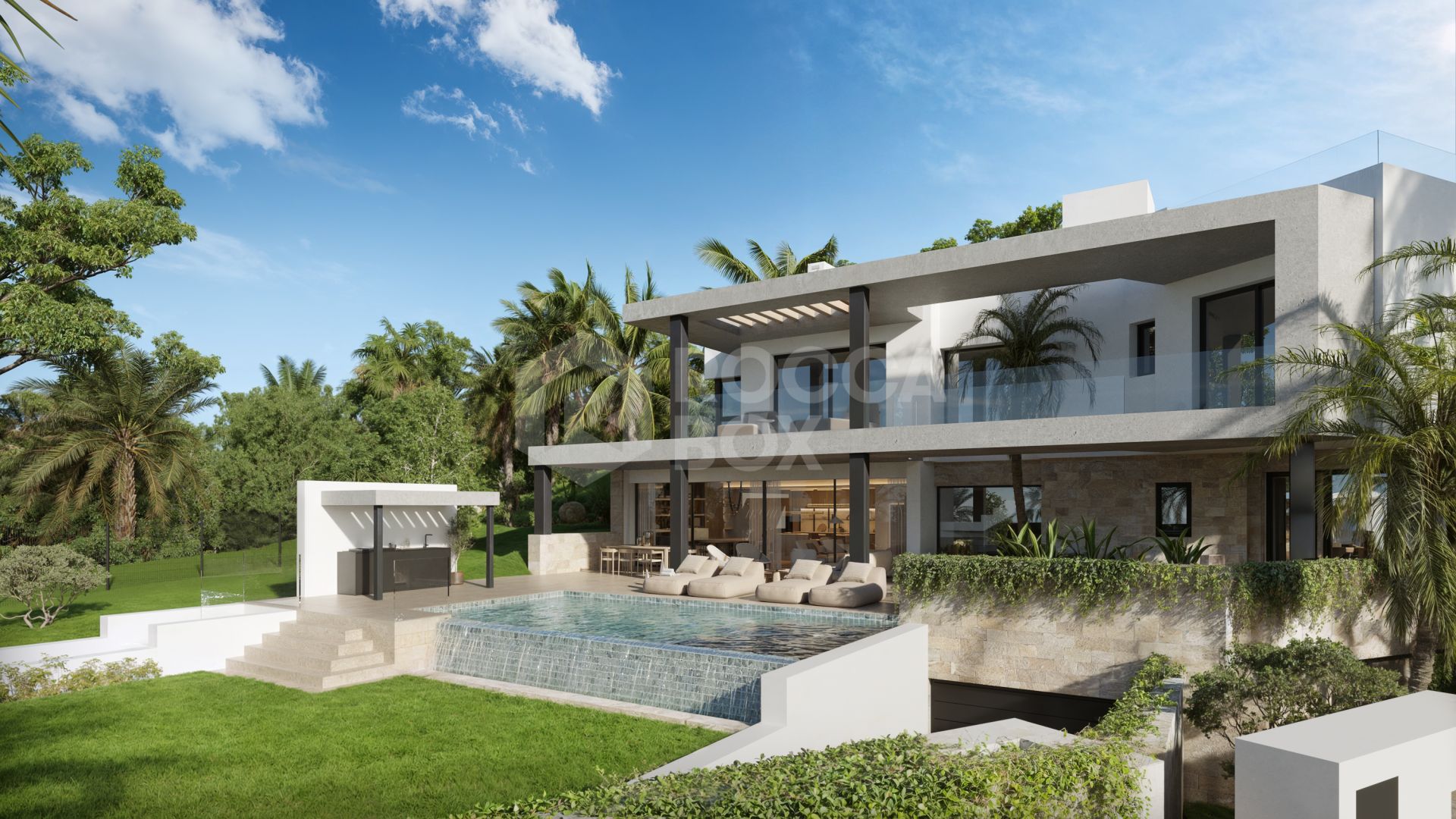 Architectural Elegance on the Golden Mile : Contemporary 5-Bedroom Villa with Sea Views & Timeless Luxury