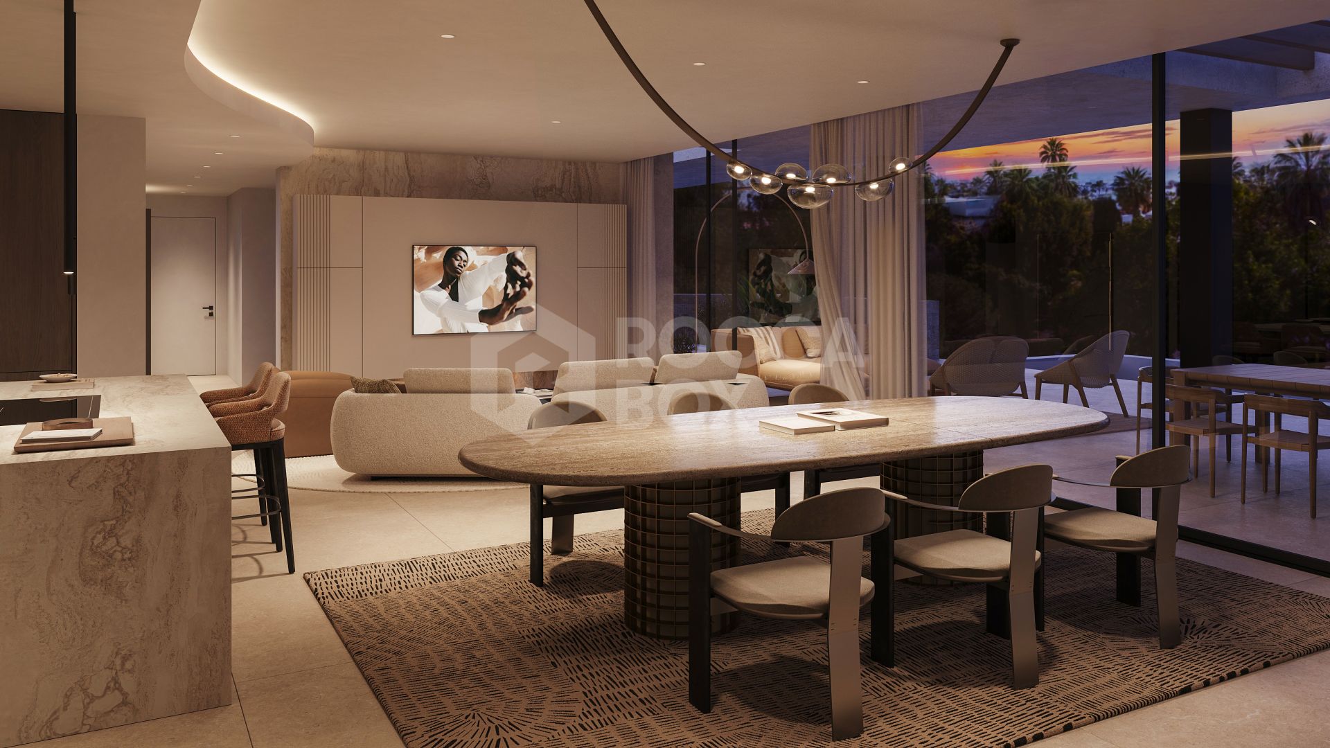 Architectural Elegance on the Golden Mile : Contemporary 5-Bedroom Villa with Sea Views & Timeless Luxury