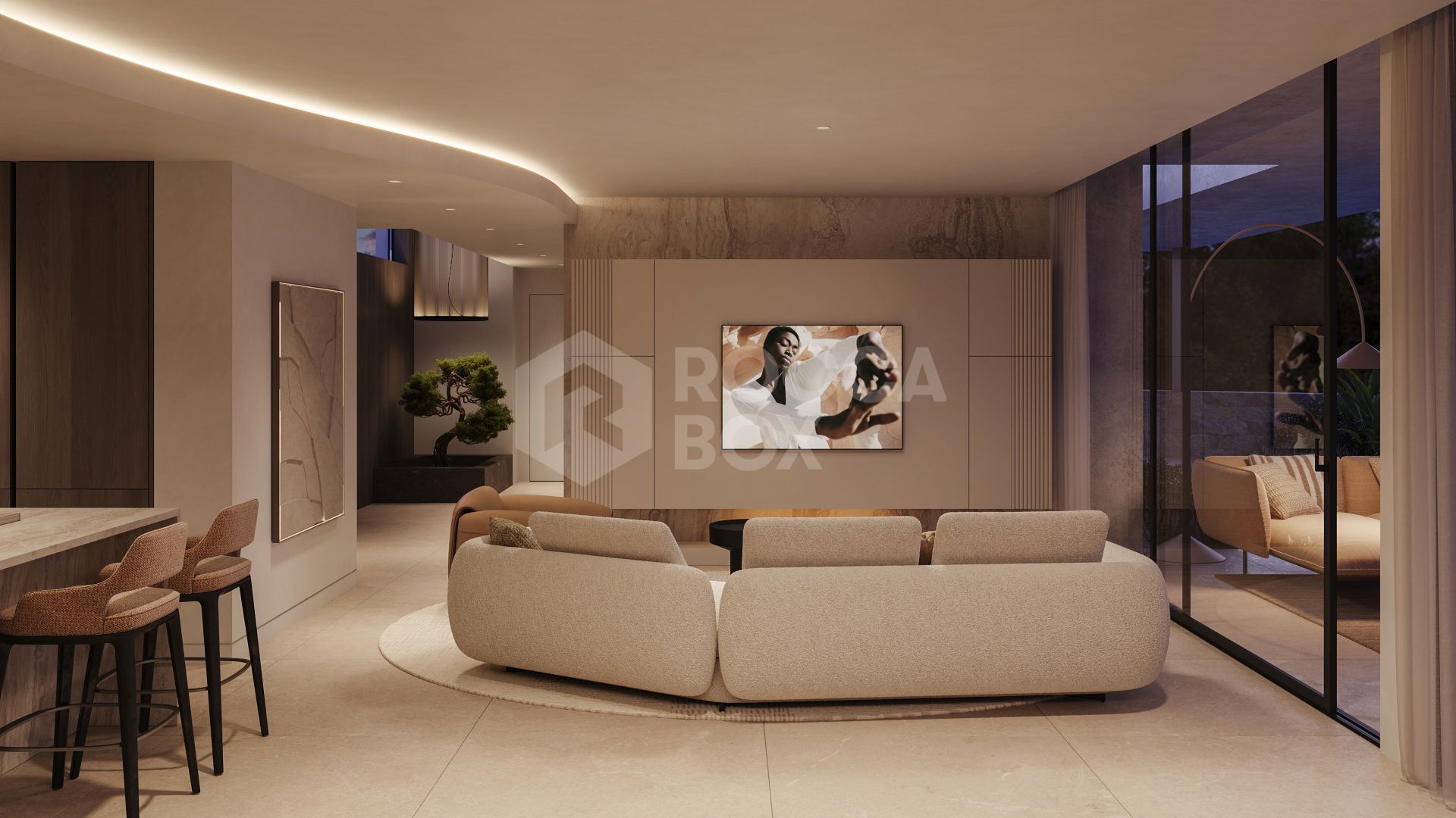 Architectural Elegance on the Golden Mile : Contemporary 5-Bedroom Villa with Sea Views & Timeless Luxury