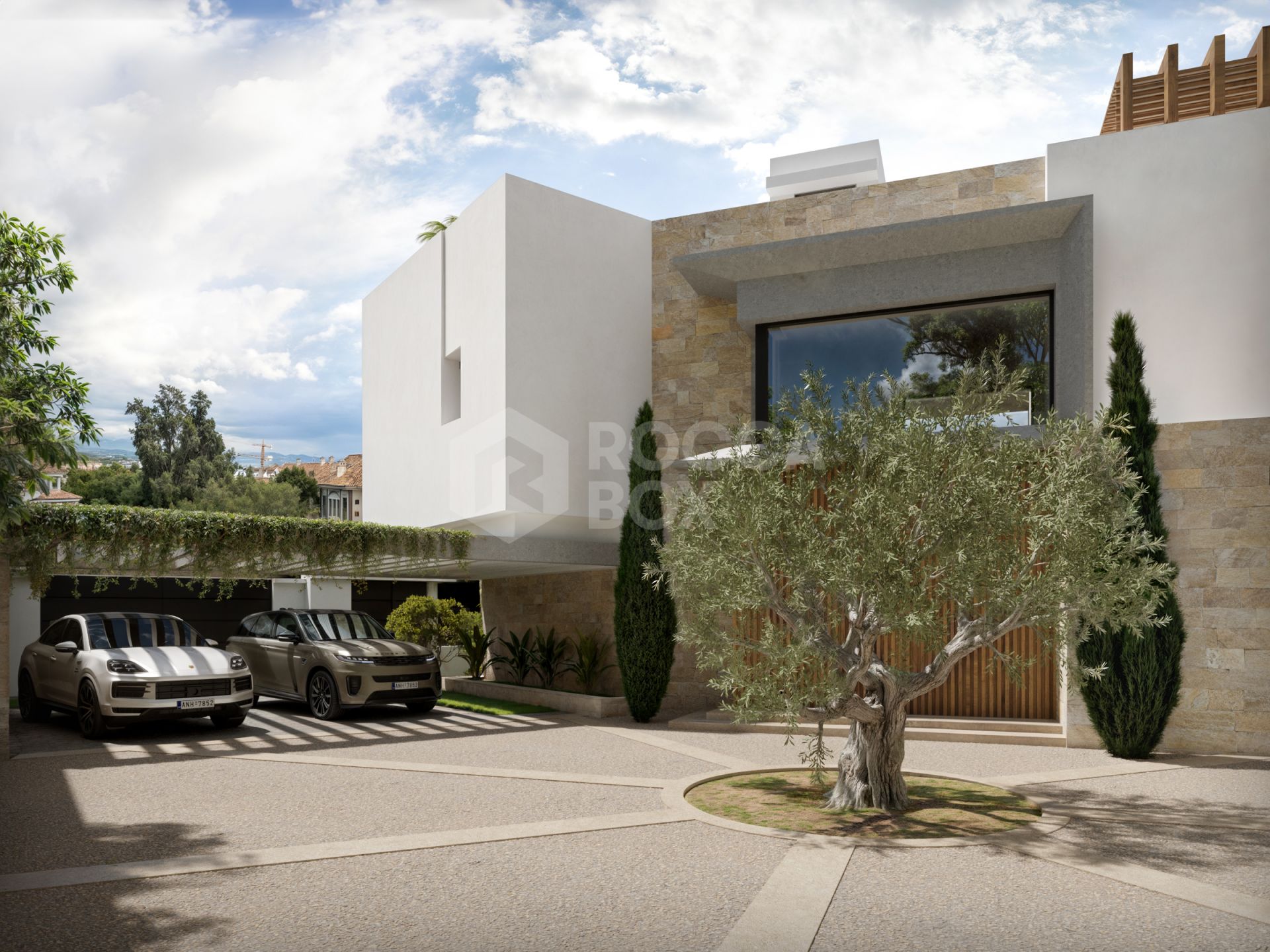 Architectural Elegance on the Golden Mile : Contemporary 5-Bedroom Villa with Sea Views & Timeless Luxury