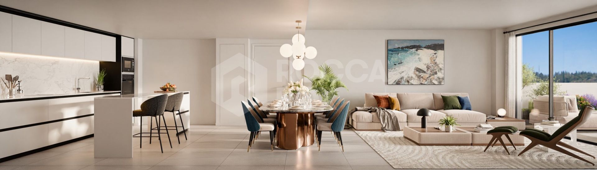 Stylish 2-Bed Mediterranean Home with Sea Views & Resort-Style Amenities