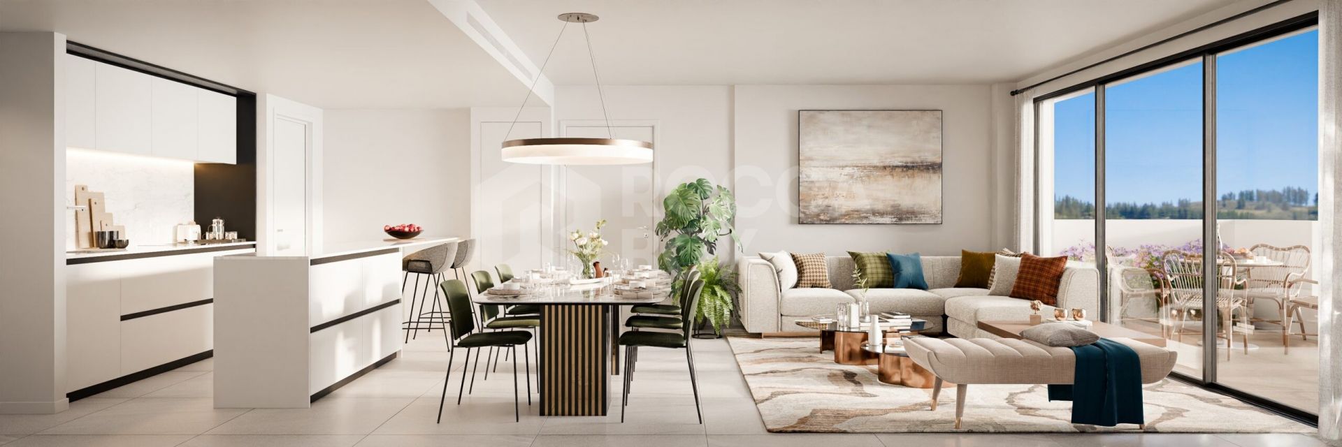 Stylish 2-Bed Mediterranean Home with Sea Views & Resort-Style Amenities