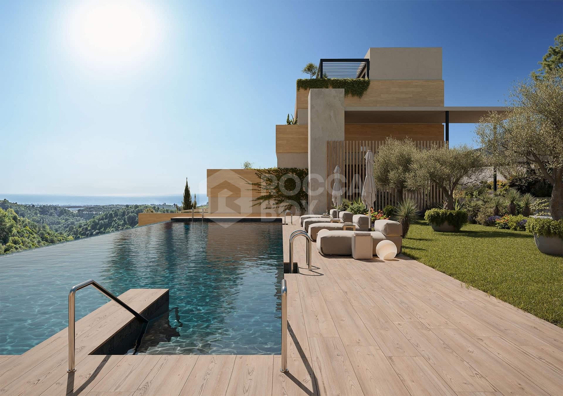 Stylish 2-Bed Mediterranean Home with Sea Views & Resort-Style Amenities