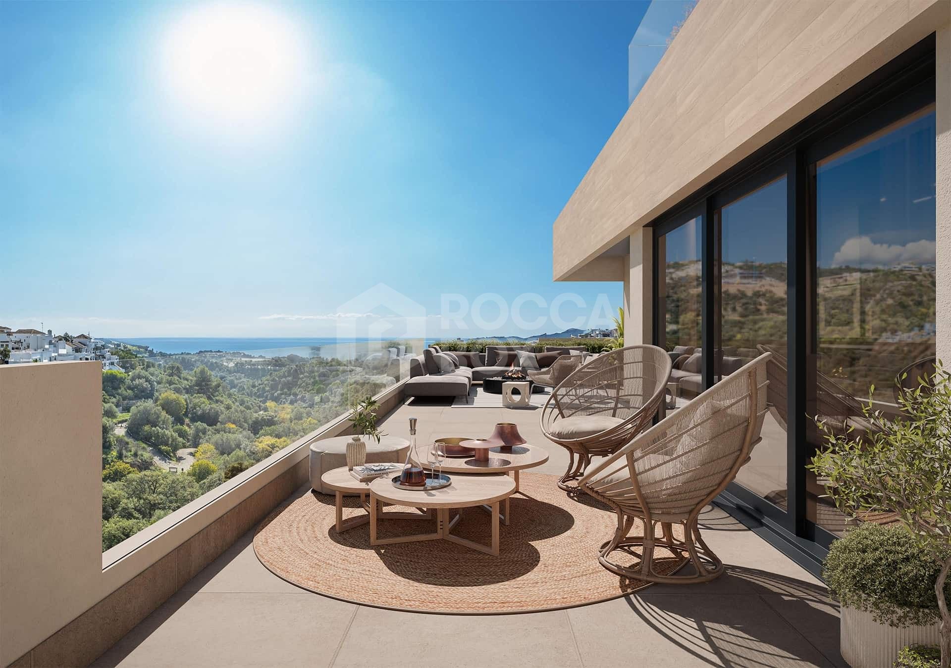 Stylish 2-Bed Mediterranean Home with Sea Views & Resort-Style Amenities