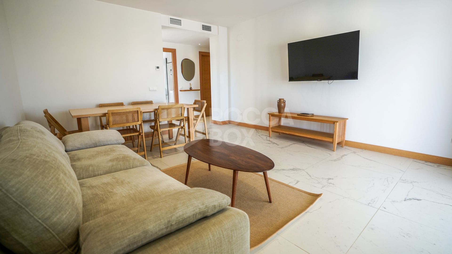 Long-term rental 2-bedroom apartment with large terrace, new construction.