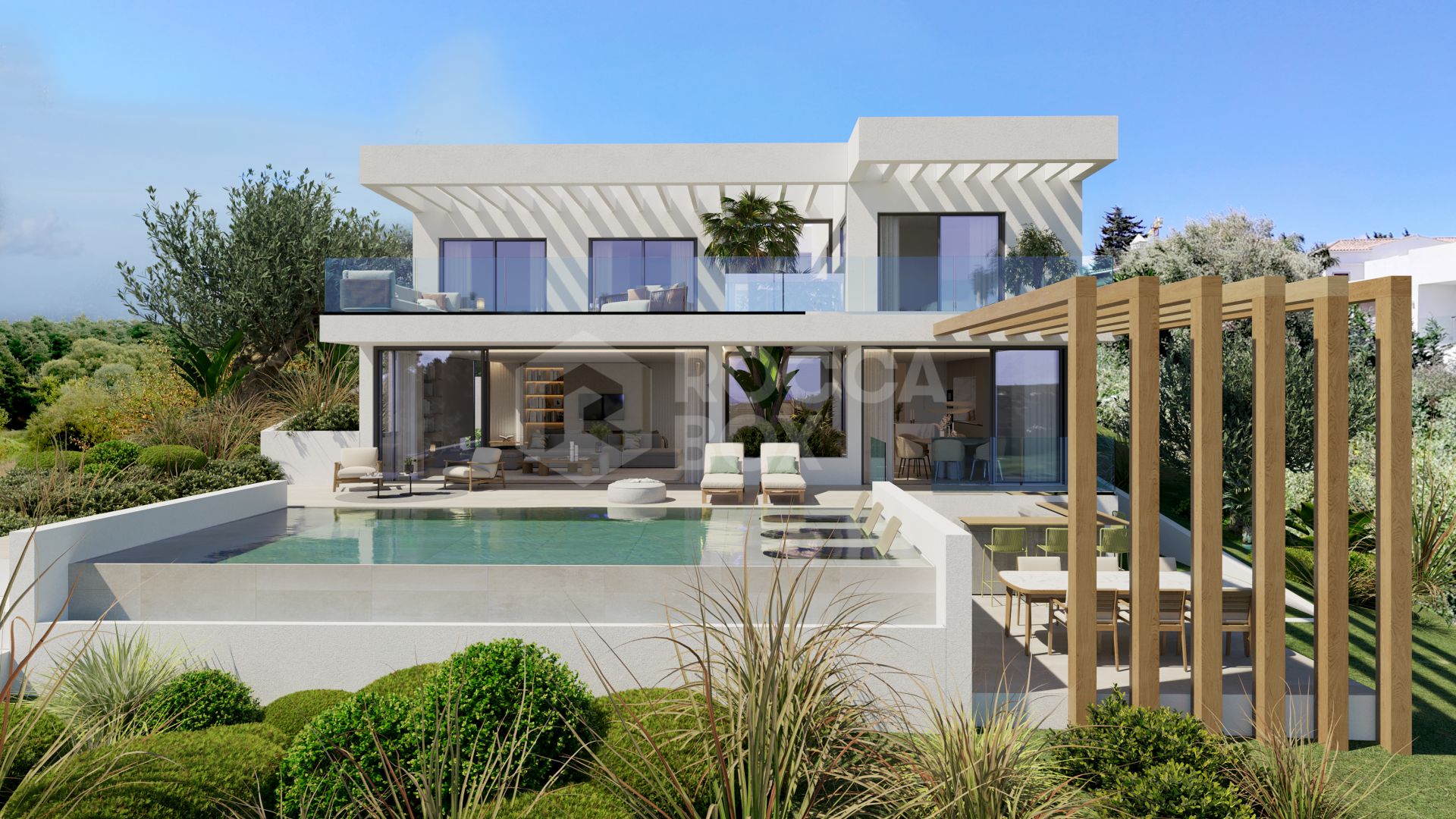 Modern 3-Bedroom Luxury Villa with Panoramic Golf & Sea Views in a Prime Natural Setting