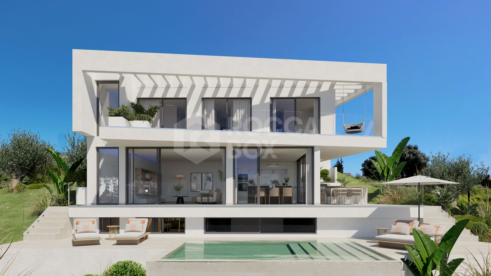Modern 3-Bedroom Luxury Villa with Panoramic Golf & Sea Views in a Prime Natural Setting