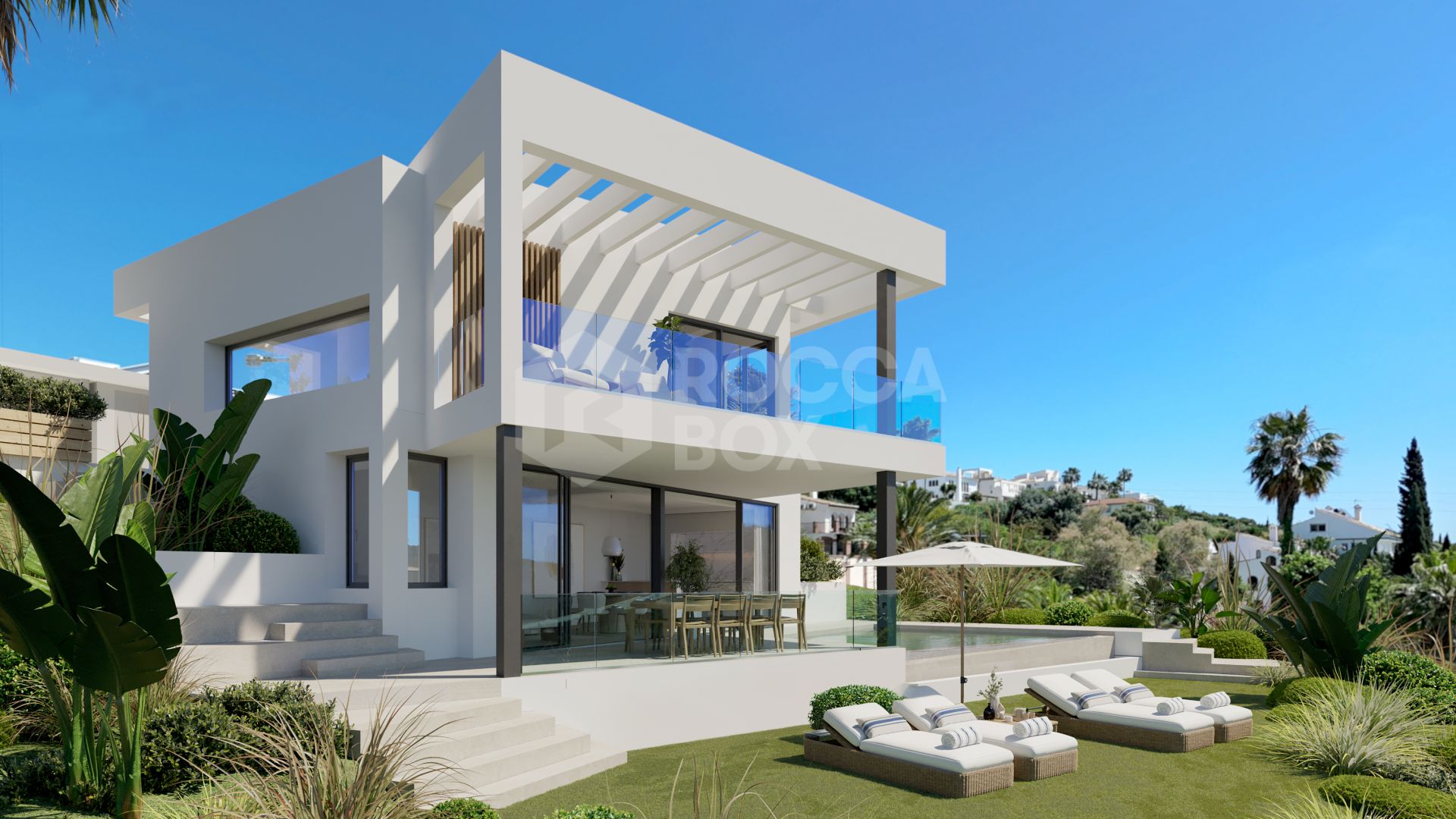 Modern 3-Bedroom Luxury Villa with Panoramic Golf & Sea Views in a Prime Natural Setting