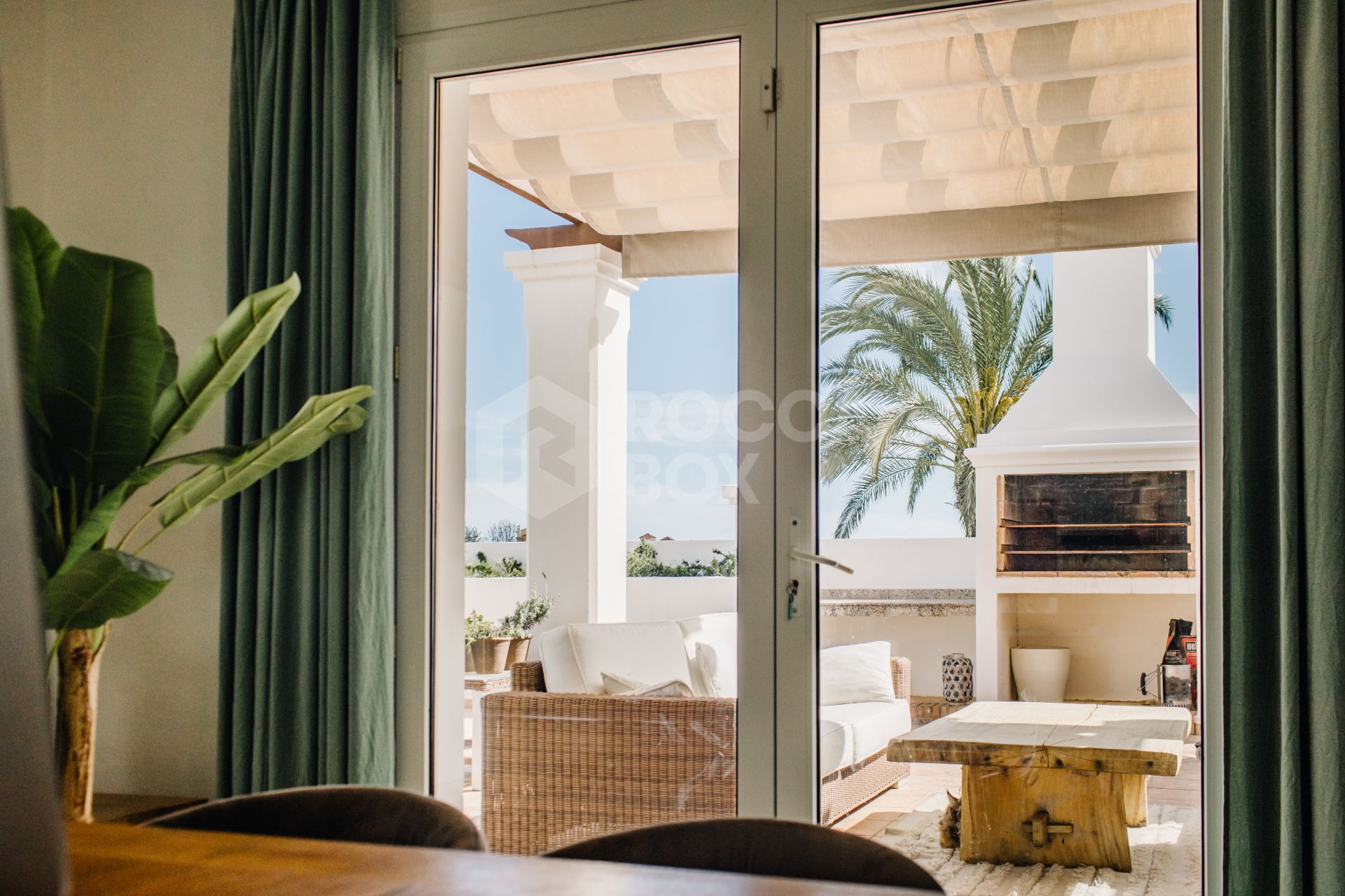 Elegant Andalusian-Style Villa Frontline to La Resina Golf with Heated Pool & Garden Oasis