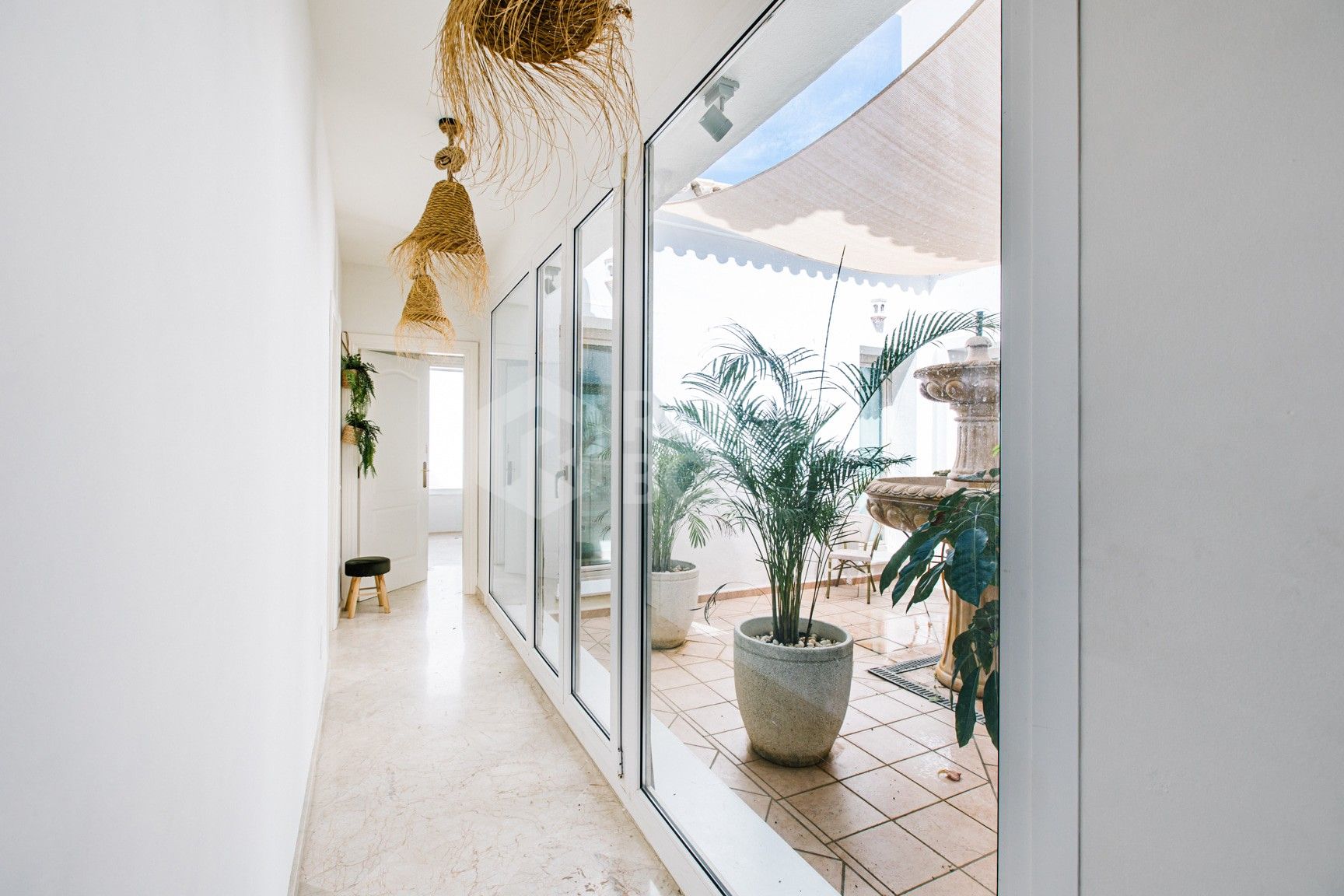 Elegant Andalusian-Style Villa Frontline to La Resina Golf with Heated Pool & Garden Oasis