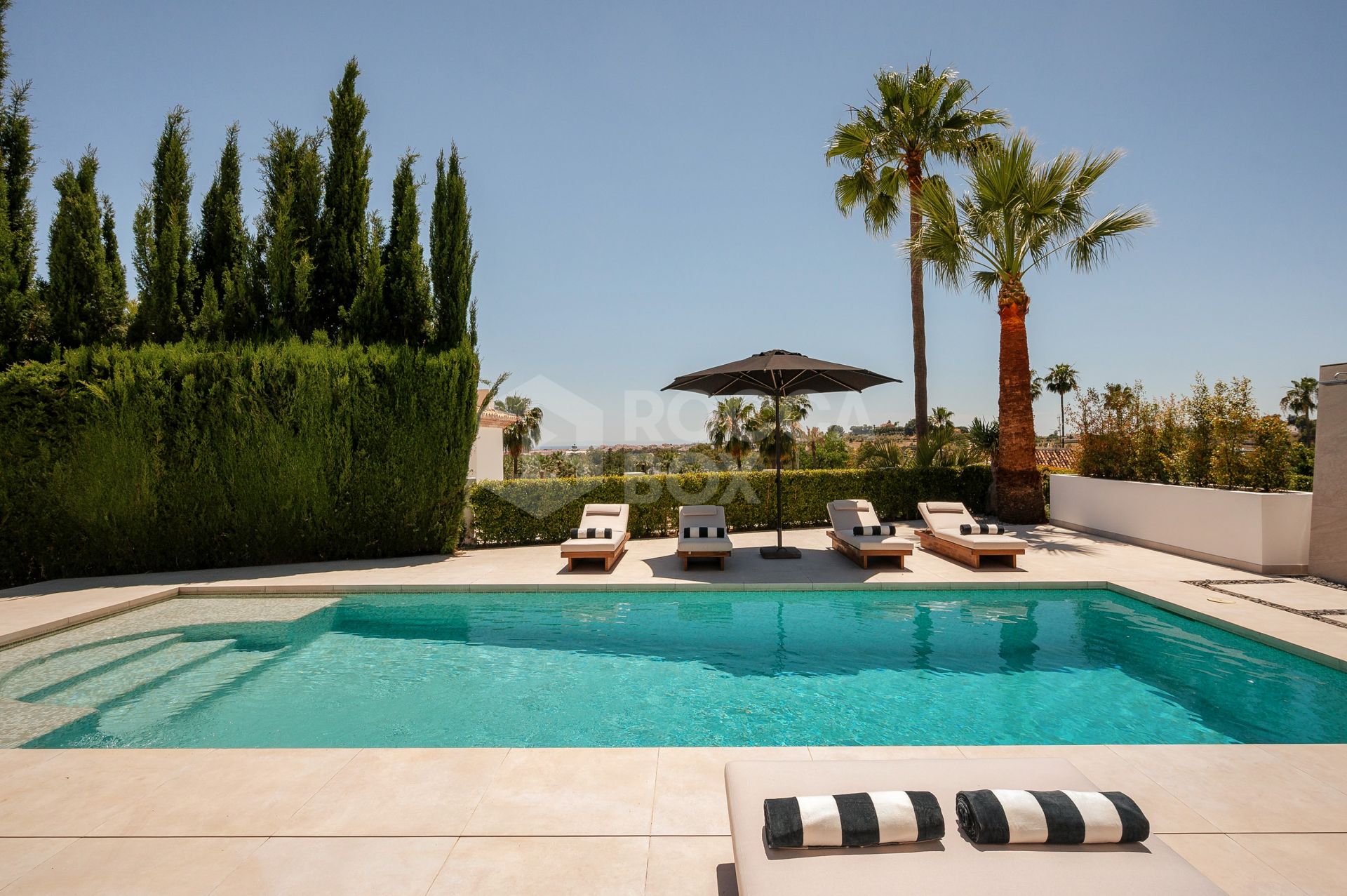 Elegant Sunlit Villa with Panoramic Sea & Golf Views, Outdoor Kitchen, and Luxury Interiors
