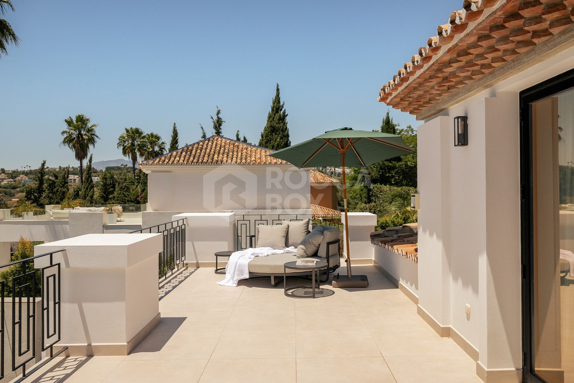 Elegant Sunlit Villa with Panoramic Sea & Golf Views, Outdoor Kitchen, and Luxury Interiors