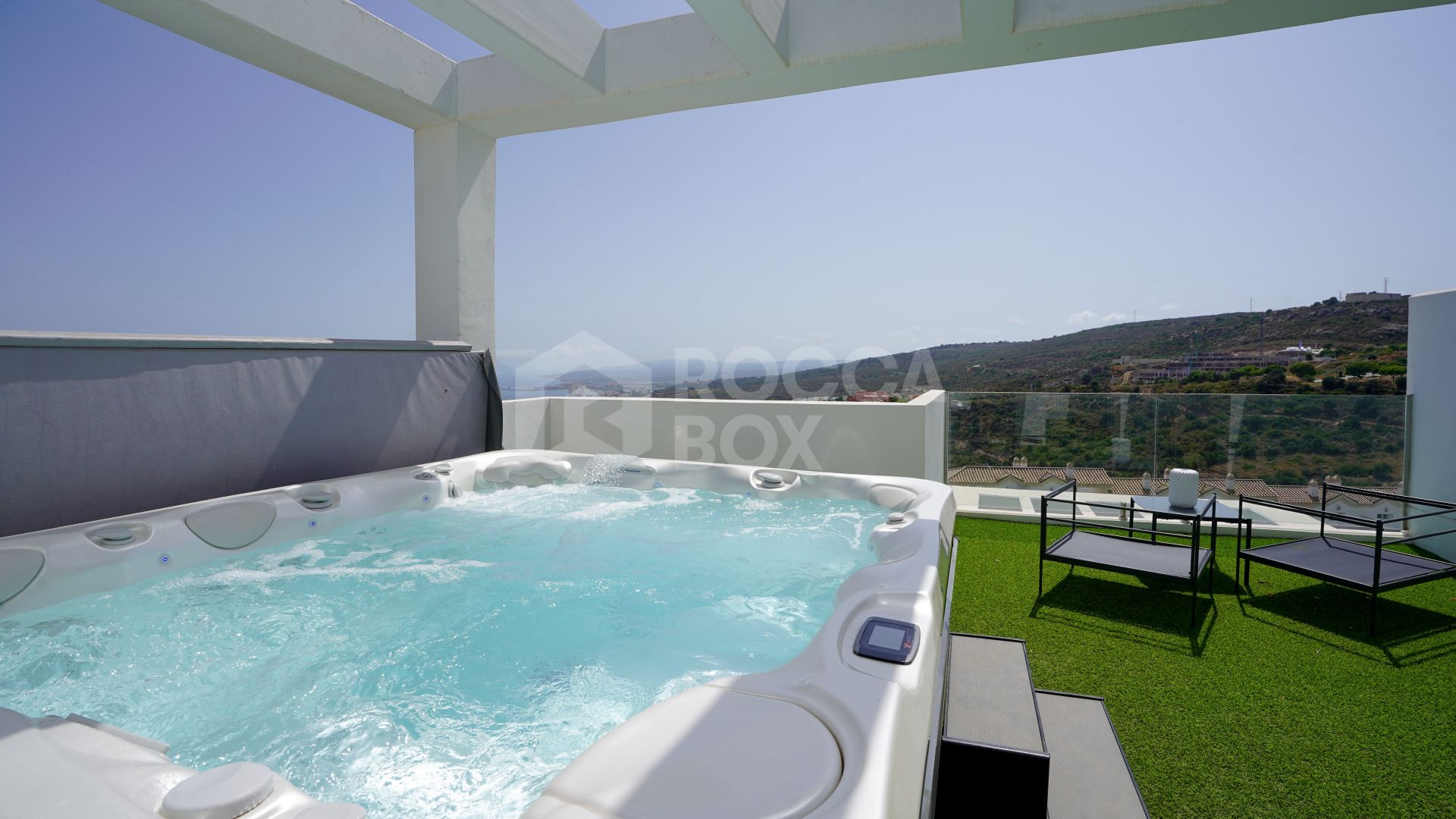 Stylish 3-Bedroom Semi-Detached Home with Rooftop Jacuzzi & Panoramic Sea Views