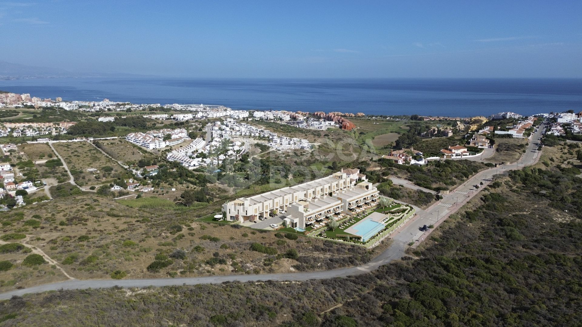 Modern Mediterranean Townhouse with Panoramic Sea Views and Rooftop Terrace