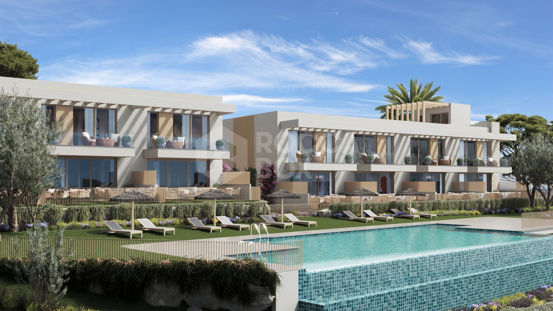 Modern Mediterranean Townhouse with Panoramic Sea Views and Rooftop Terrace