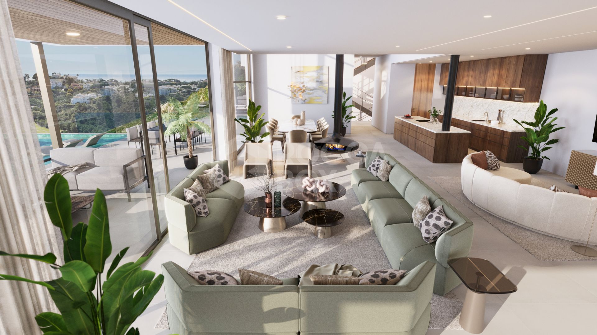 Exquisite Six-Bedroom Luxury Villa with Panoramic Views and Exceptional Amenities