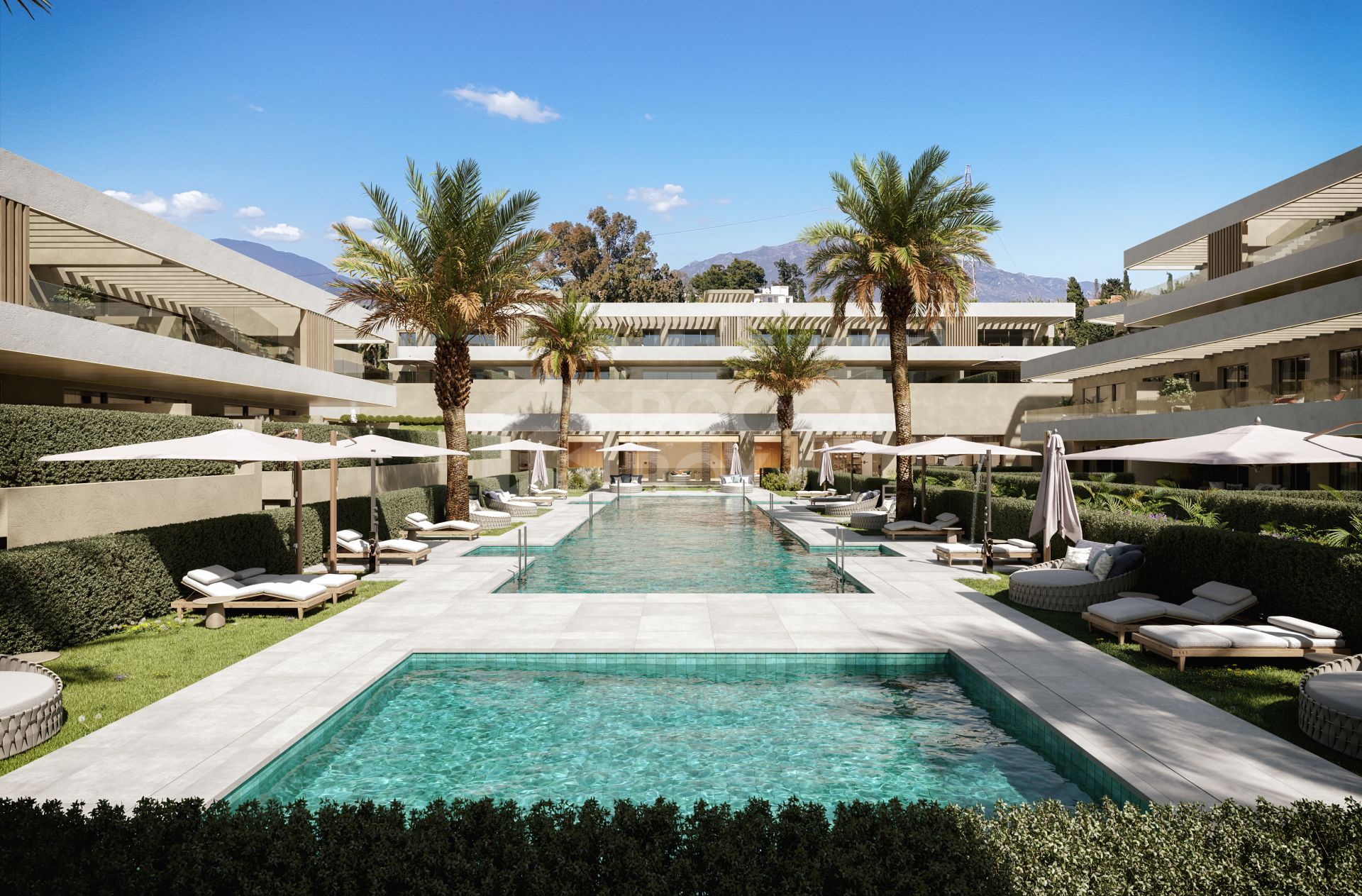 Contemporary Two-Bedroom Apartment with Expansive Terrace and Sea Views