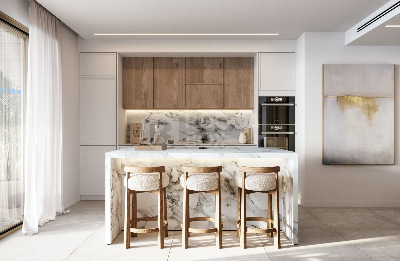 Contemporary Two-Bedroom Apartment with Expansive Terrace and Sea Views