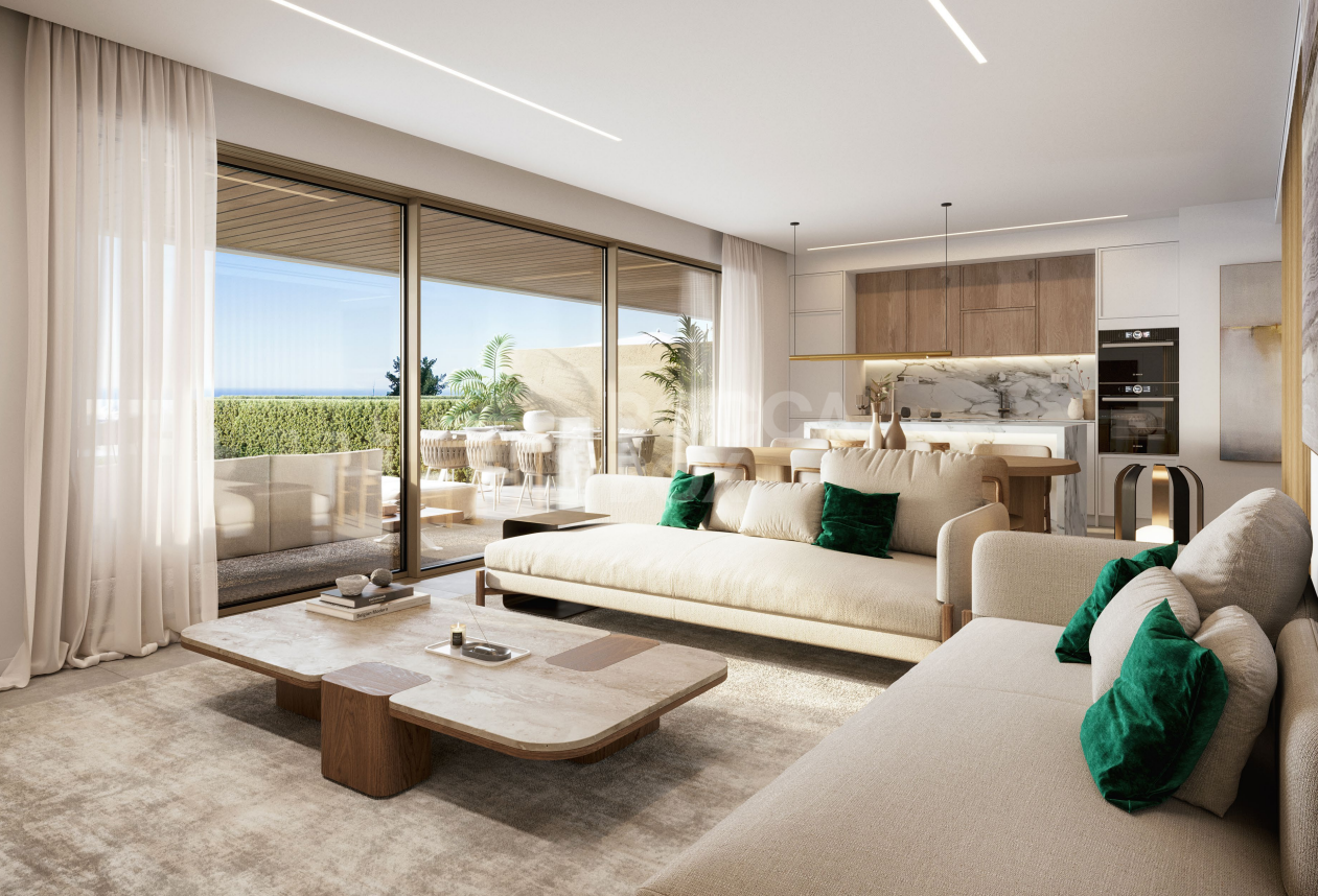 Contemporary Two-Bedroom Apartment with Expansive Terrace and Sea Views