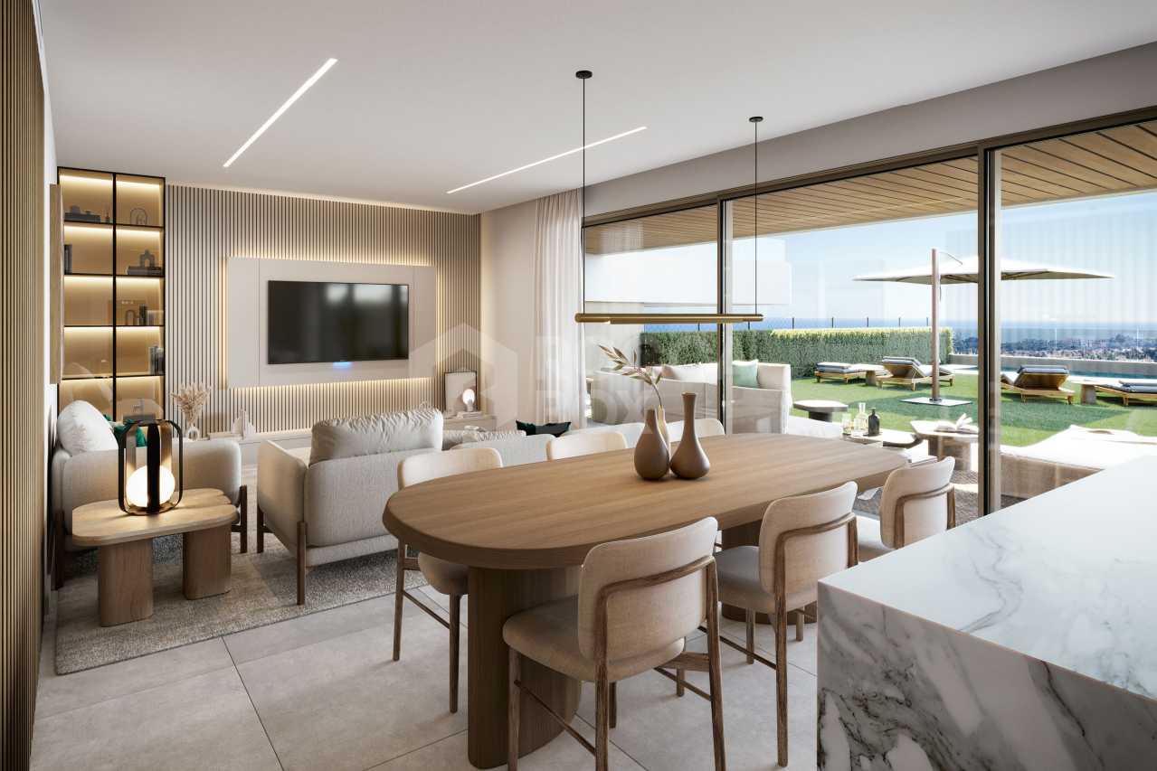 Contemporary Two-Bedroom Apartment with Expansive Terrace and Sea Views