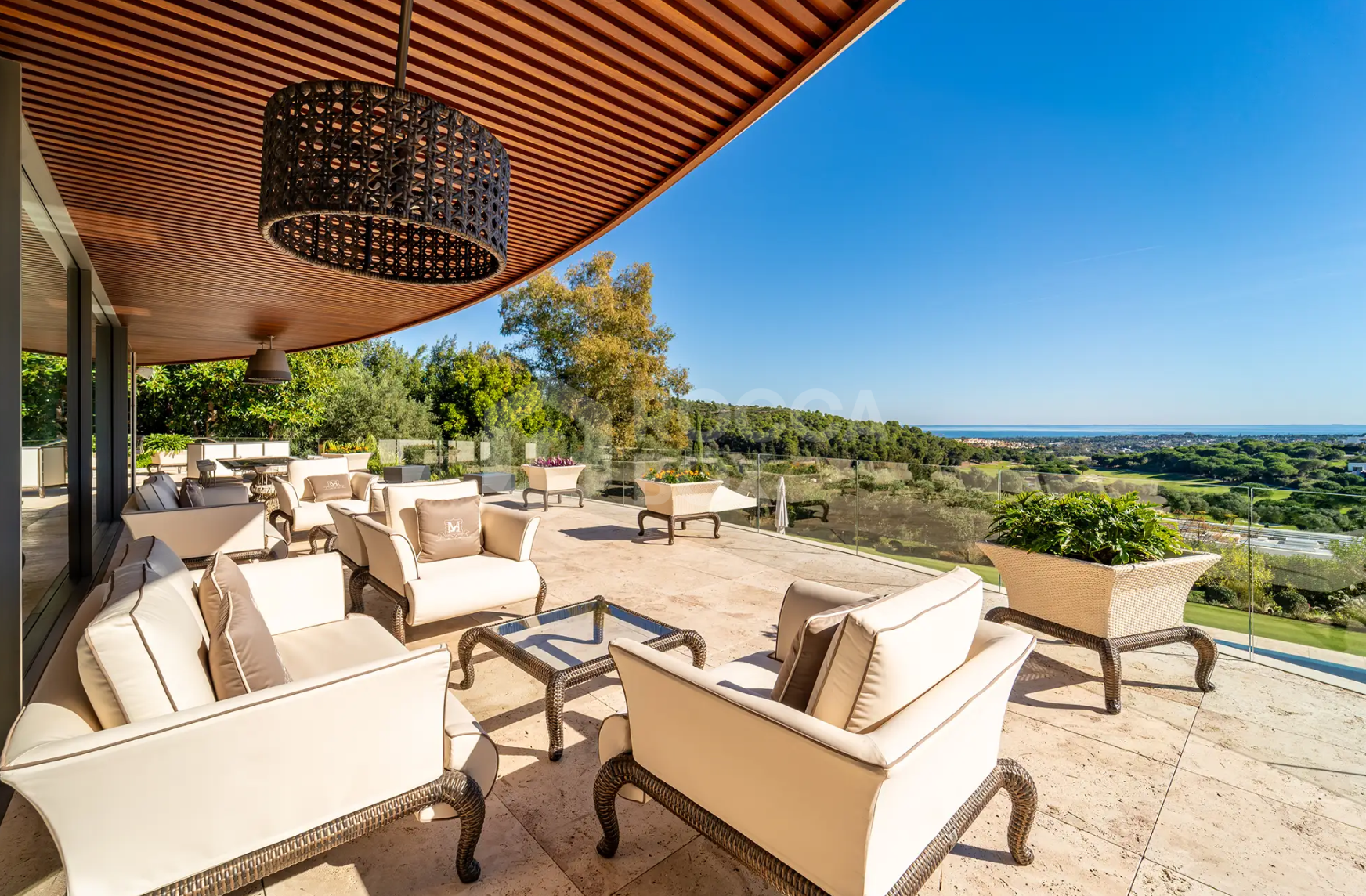 Architectural Landmark Luxury Villa with Panoramic Golf and Sea Views