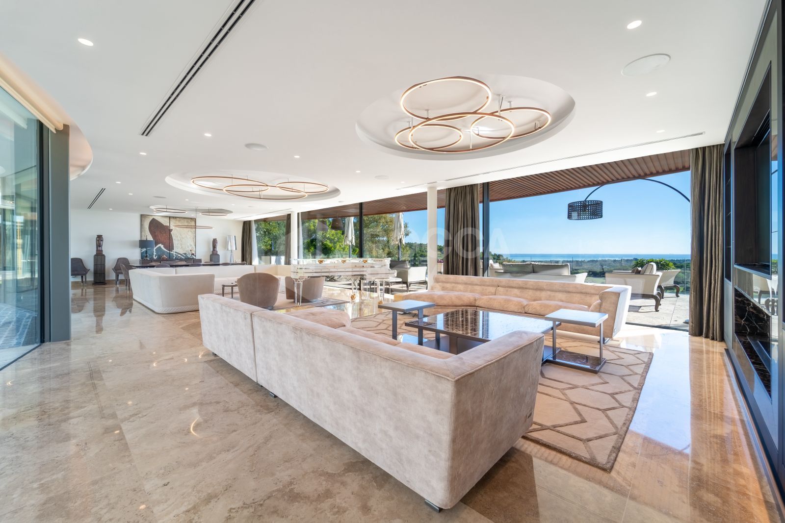 Architectural Landmark Luxury Villa with Panoramic Golf and Sea Views