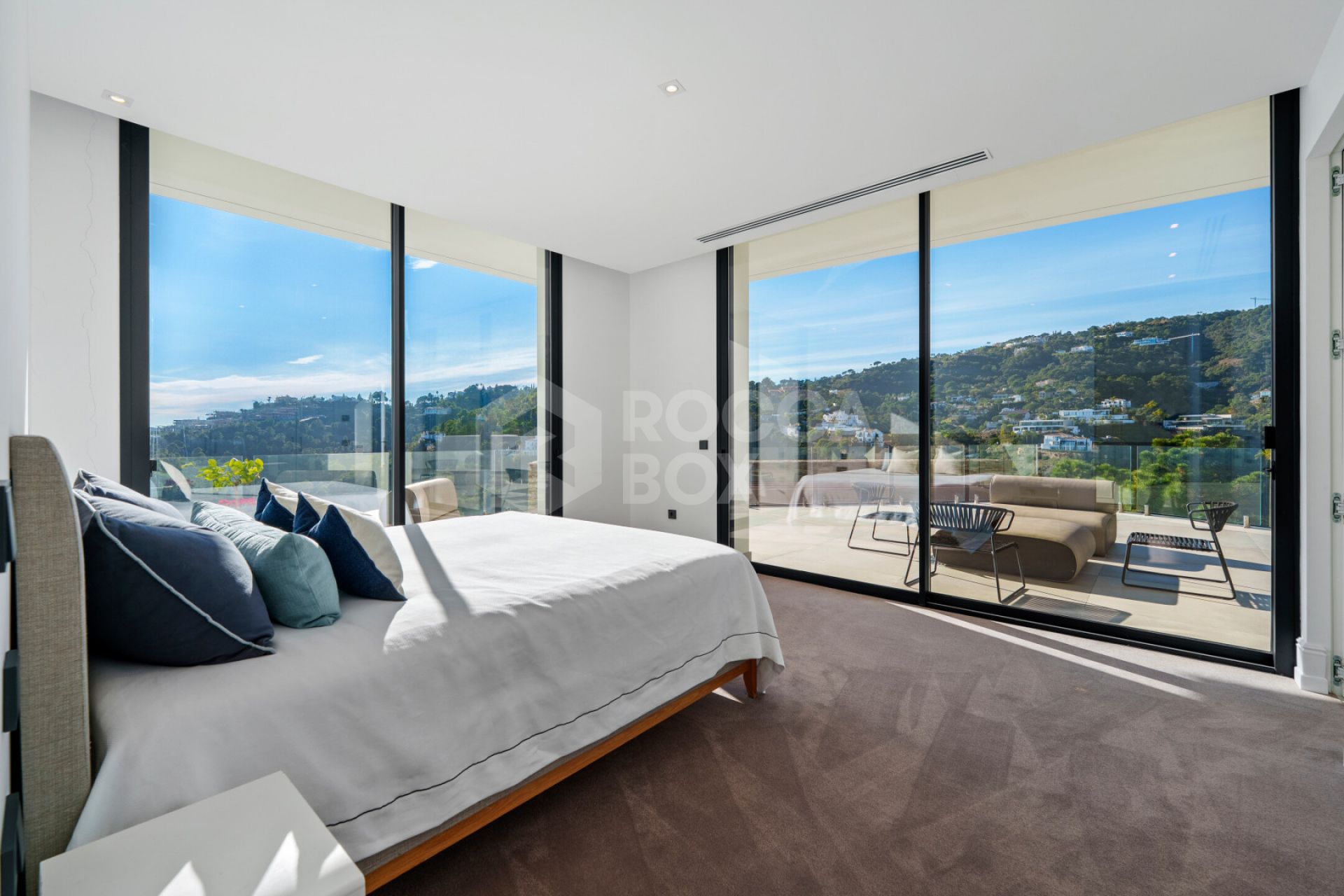 Contemporary Comfort & Privacy Surrounded By Panoramic Andalusian Views in Benahavis.