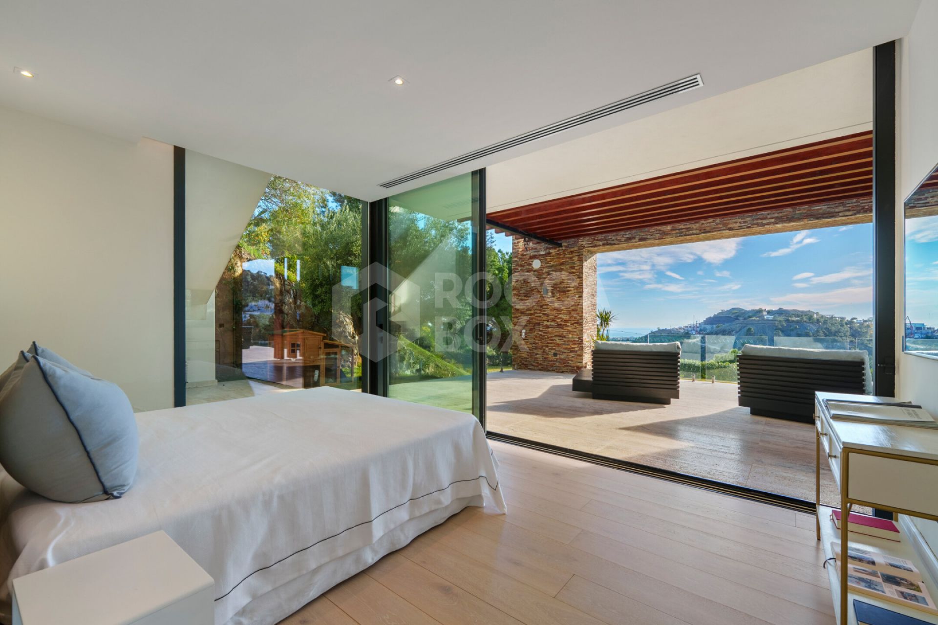 Contemporary Comfort & Privacy Surrounded By Panoramic Andalusian Views in Benahavis.