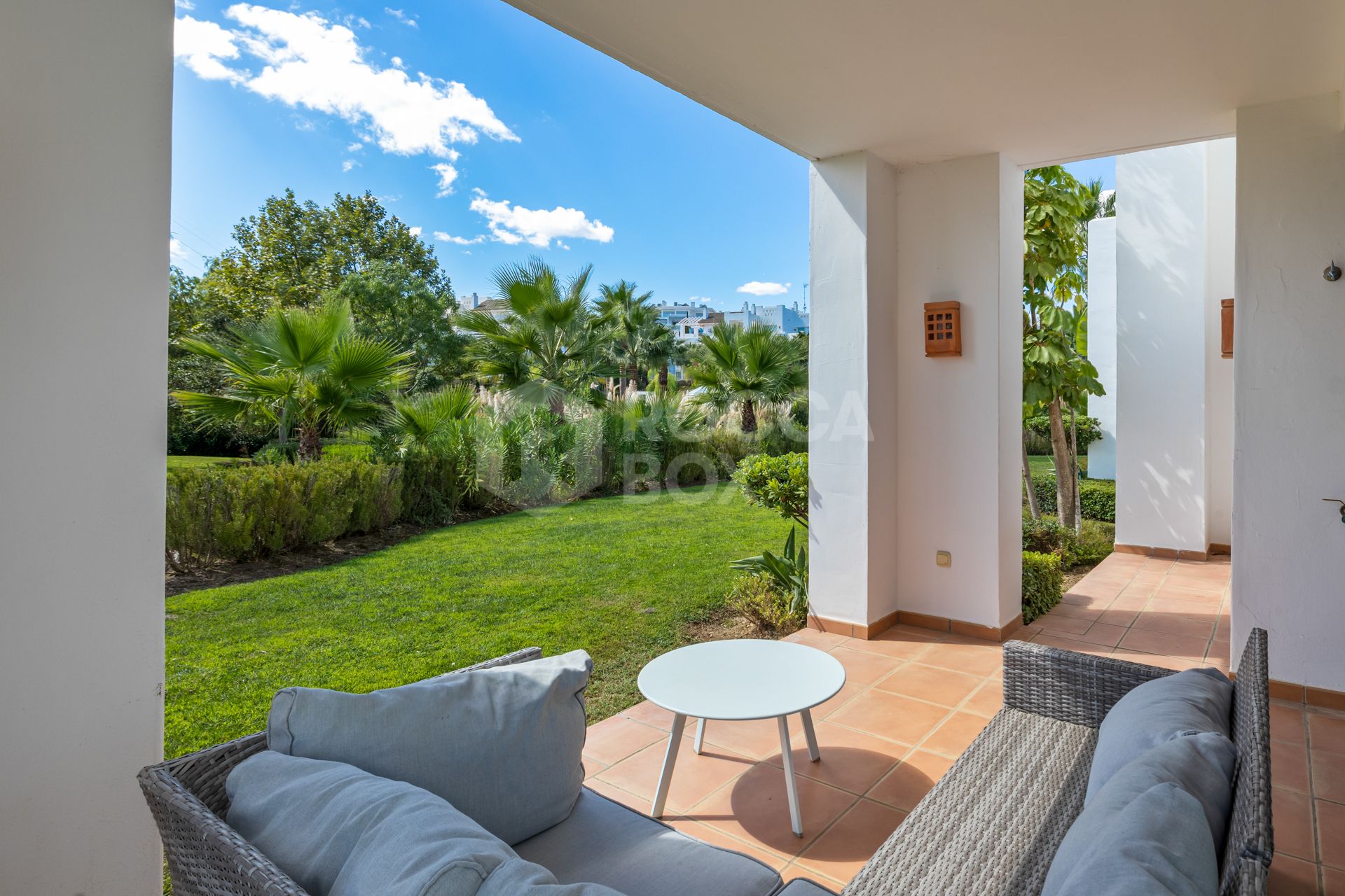 Charming Garden Apartment with Lagoon Access in Estepona