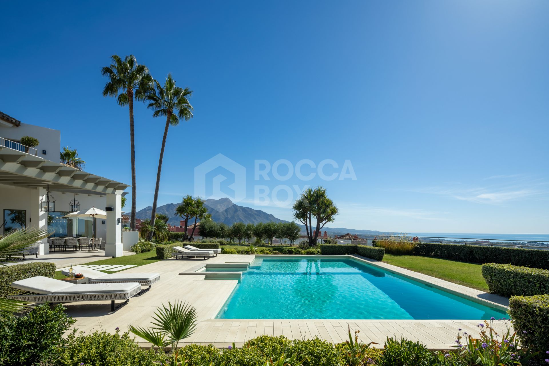 Luxury 7-Bedroom Villa with Panoramic Sea and Mountain Views