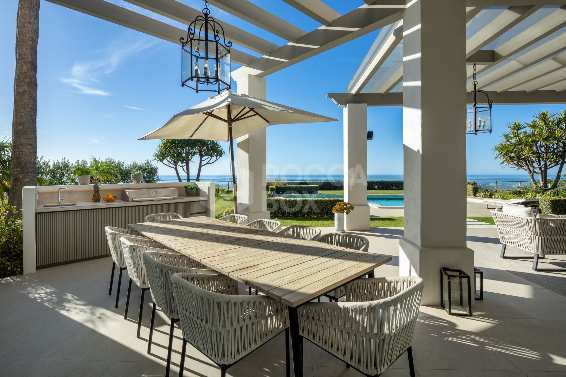 Luxury 7-Bedroom Villa with Panoramic Sea and Mountain Views