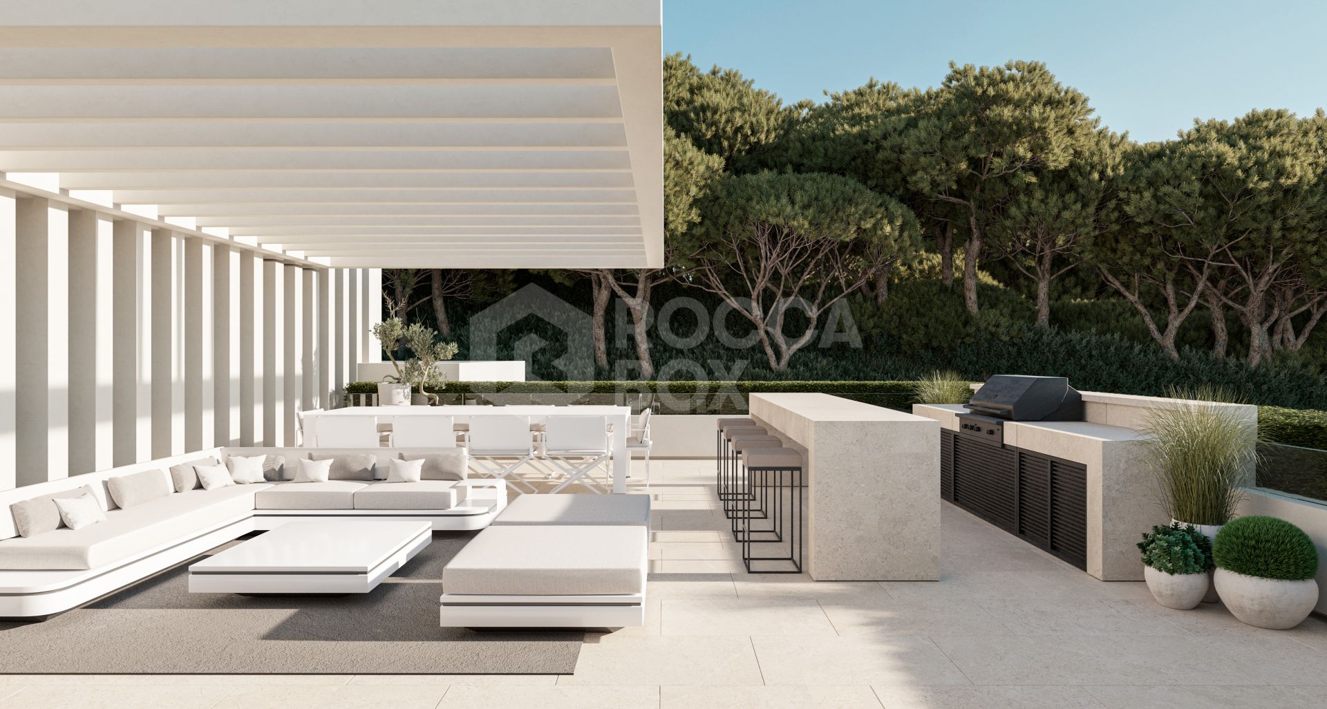 Contemporary Hillside Villa with Panoramic Sea Views