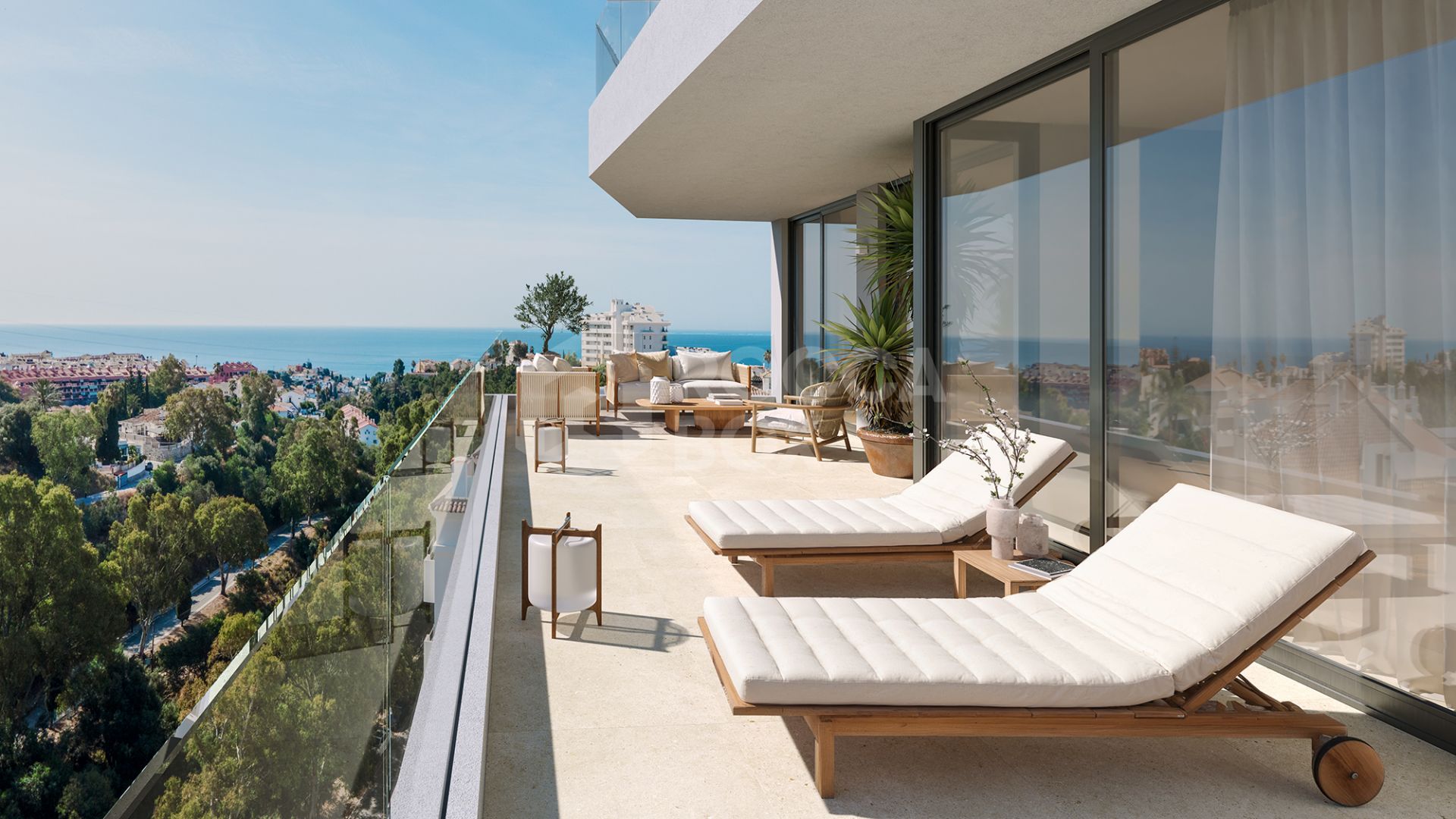 Stylish 2-Bedroom Apartment with Sea-Facing Terraces