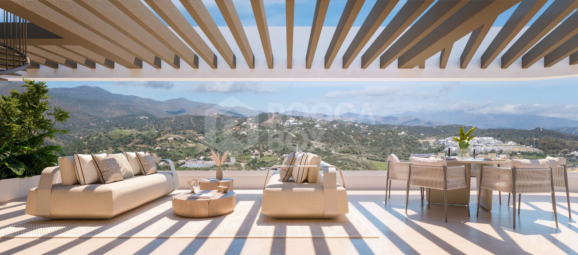 Modern 2-Bedroom Apartment with Sea & Mountain Views